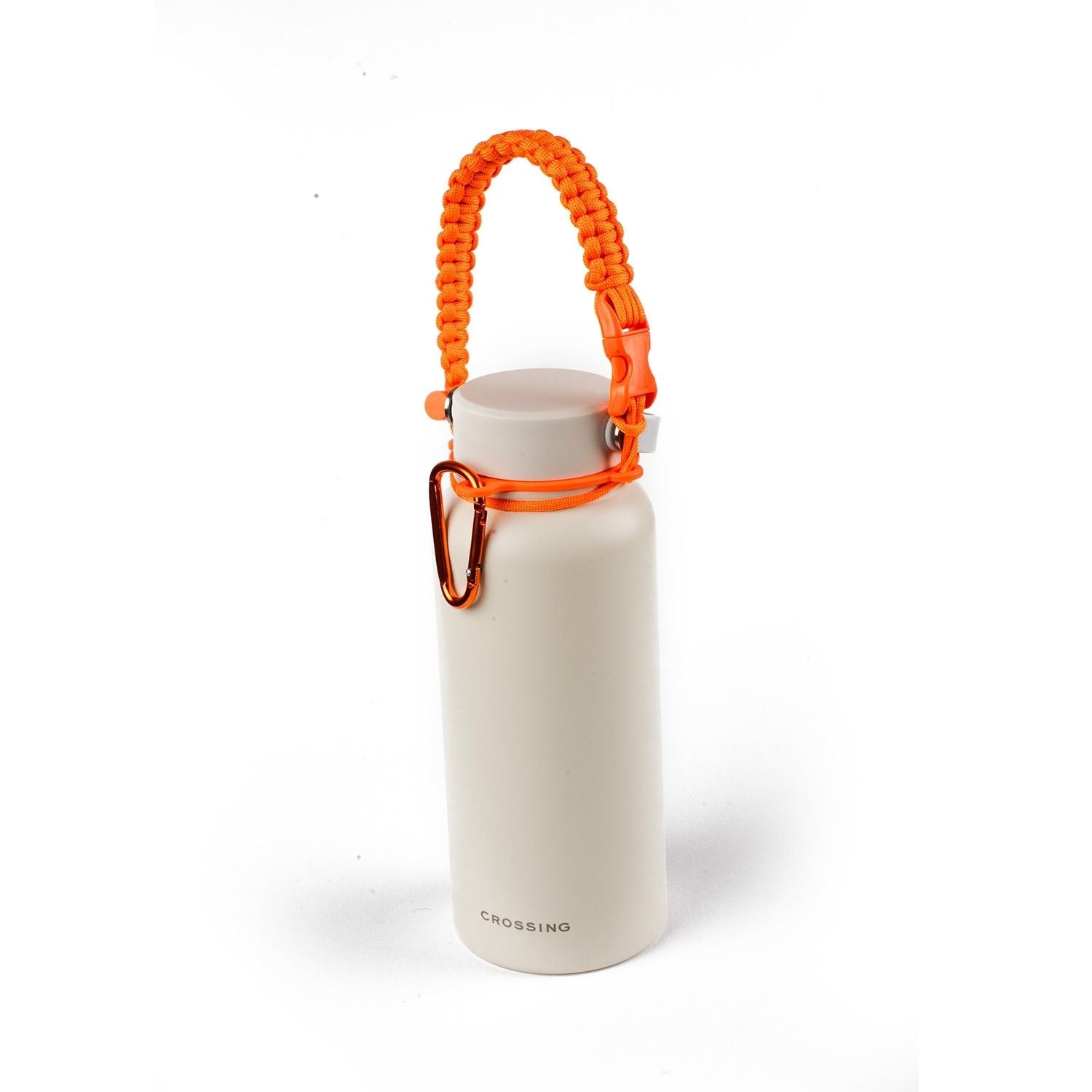 Crossing Paracord Bottle Carrier Strap with Carabiner - Orange