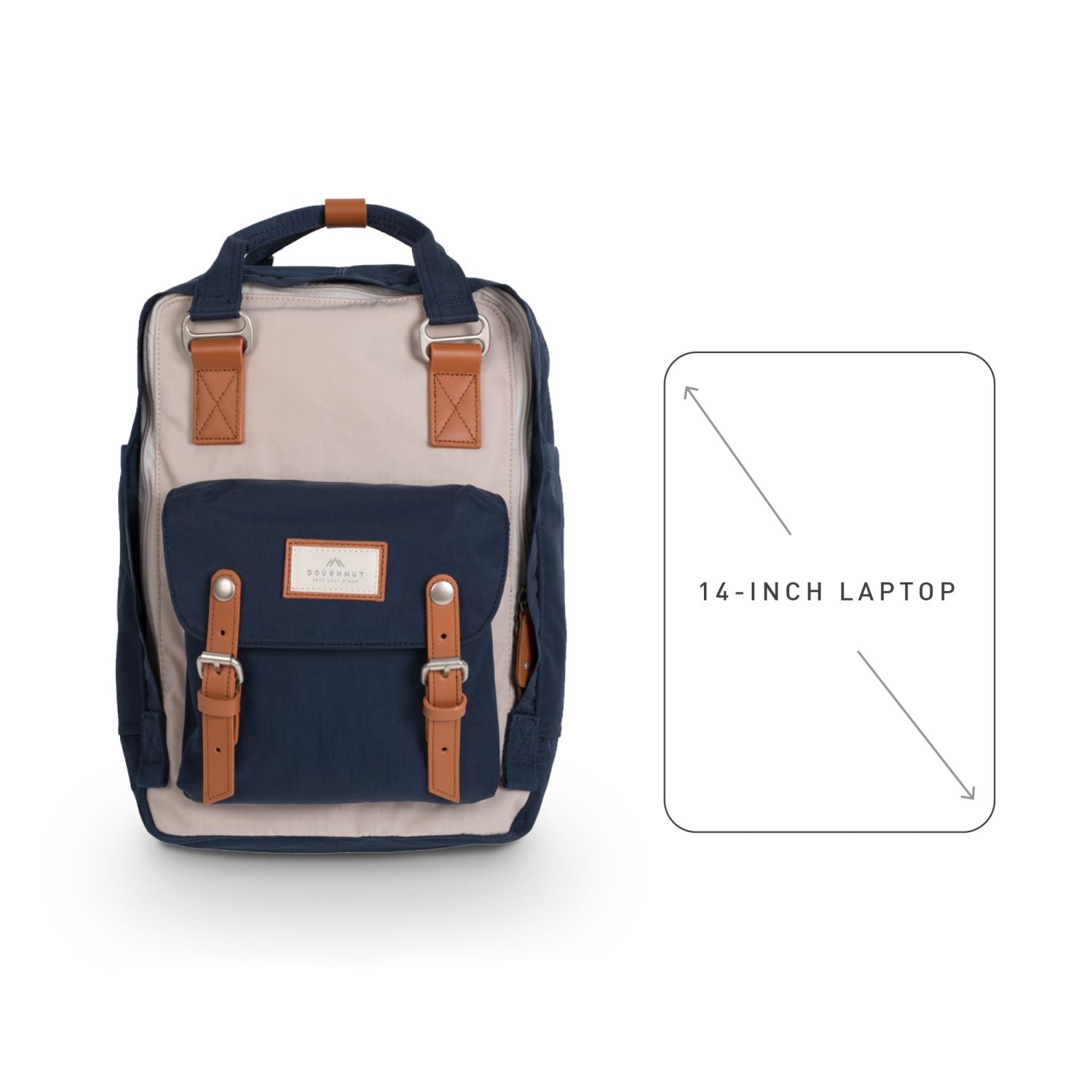 Doughnut Macaroon - Ivory X Navy