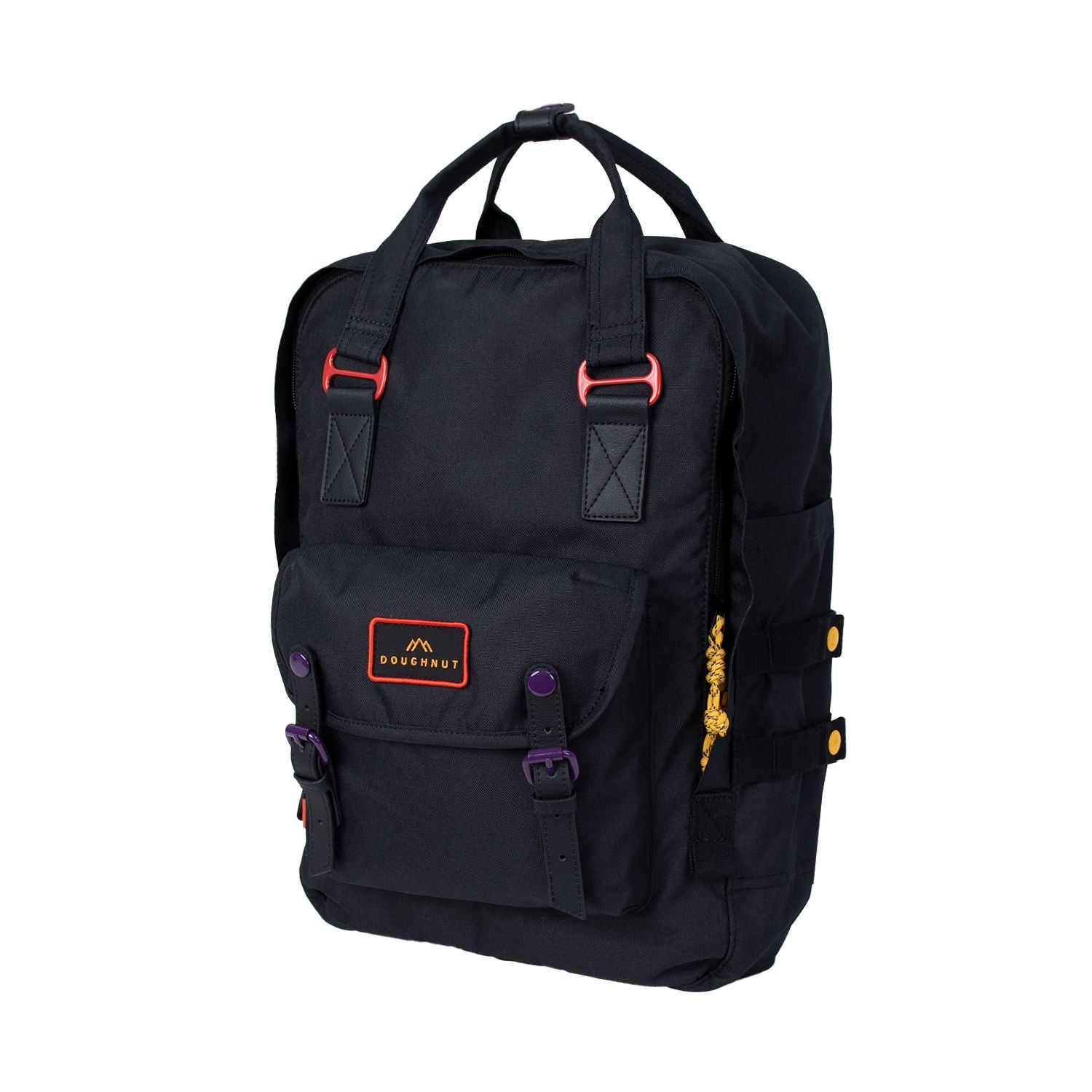 Doughnut Macaroon Large Happy Camper Series Backpack - Black