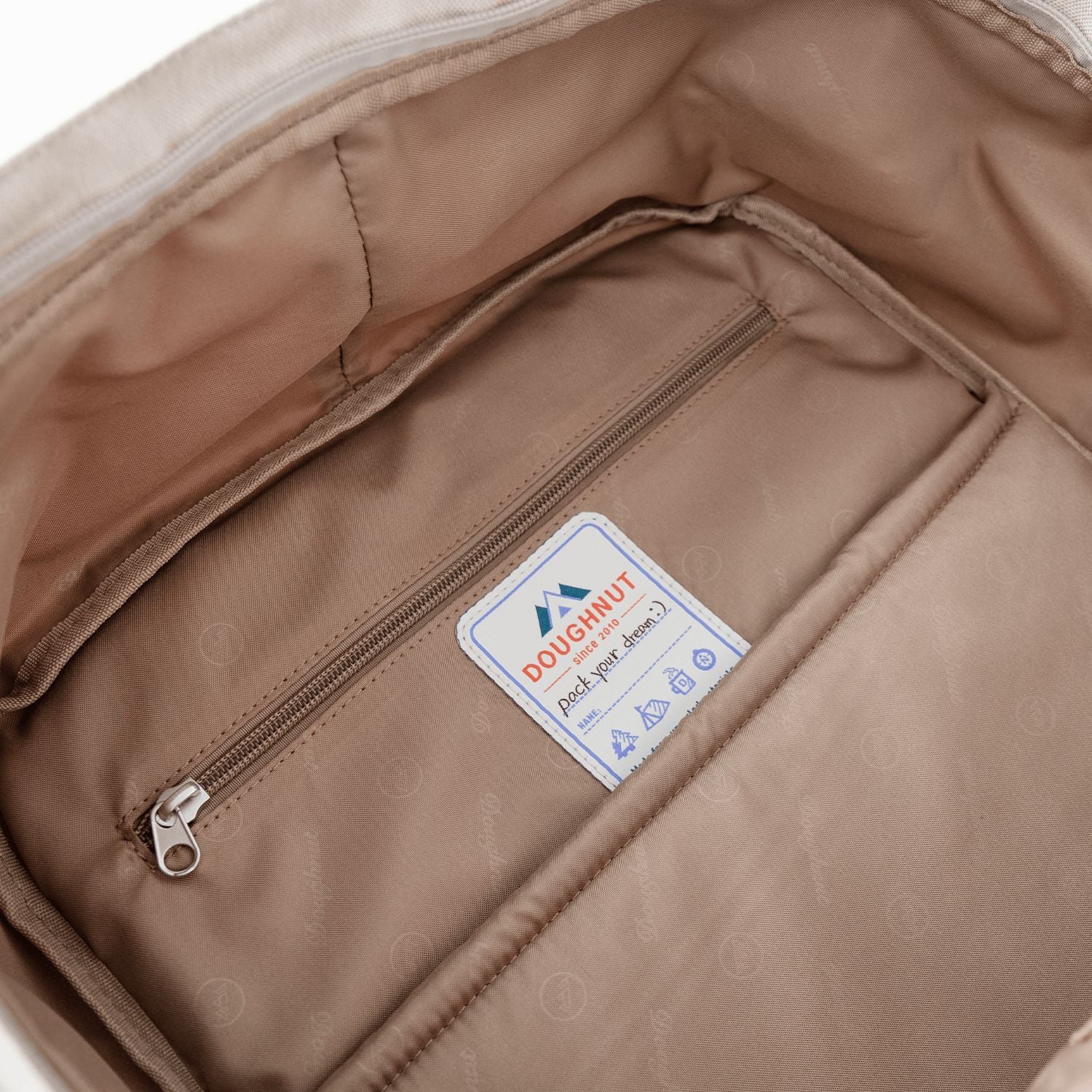 Doughnut Macaroon Large Happy Camper Series Backpack - Ivory