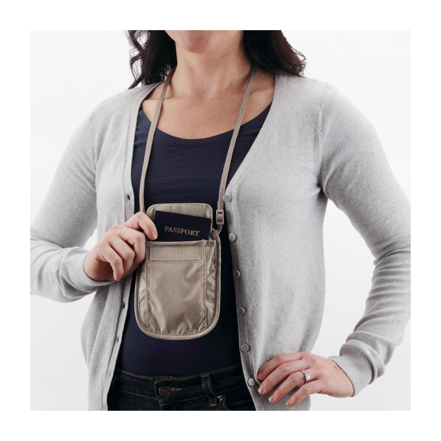 Eagle Creek RFID Blocker Neck Wallet (Tan)