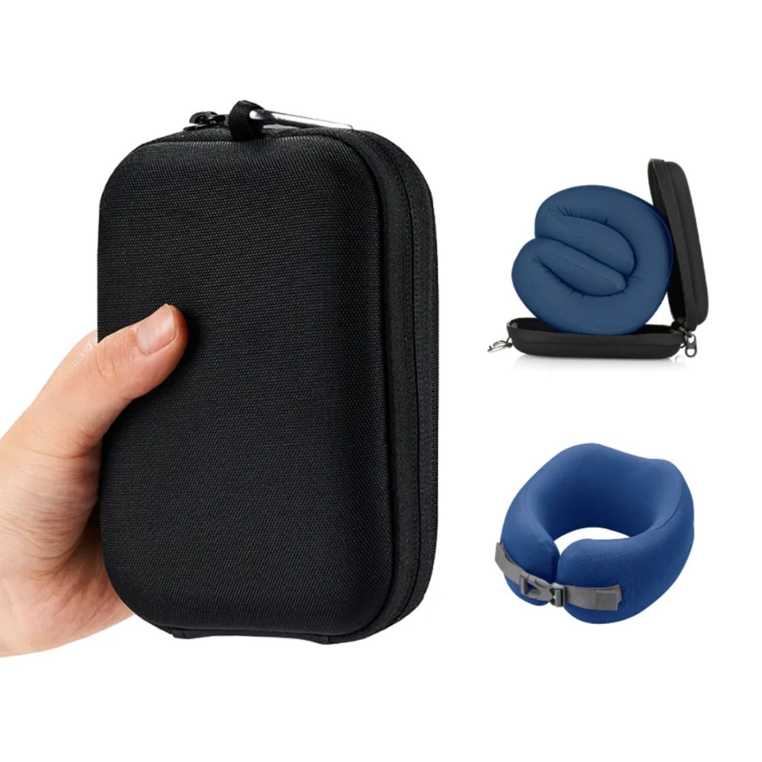 Easynap Foldable Pocket Travel Neck Pillow With Pouch Large - True Blue (Navy)