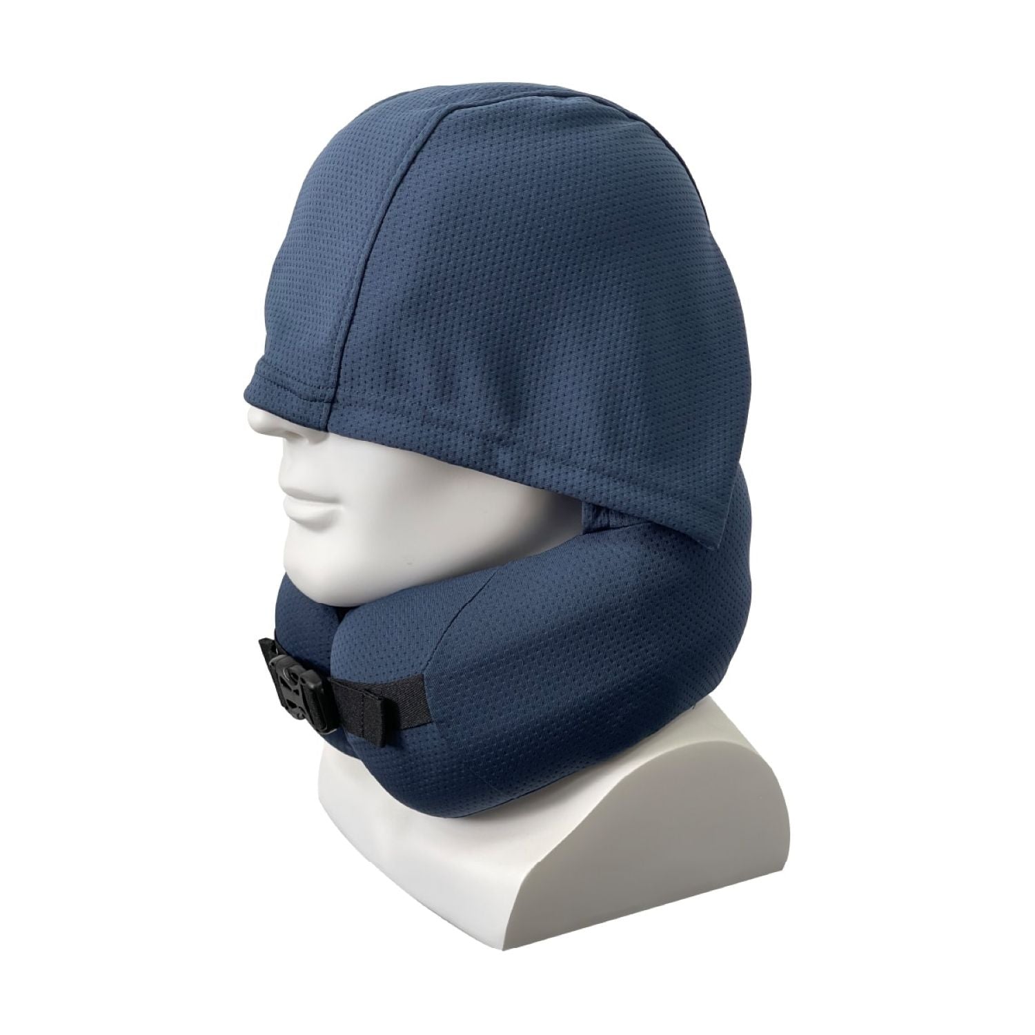 Easynap Travel Hooded Neck Pillow With Pouch - Midnight Navy (Dark Blue)