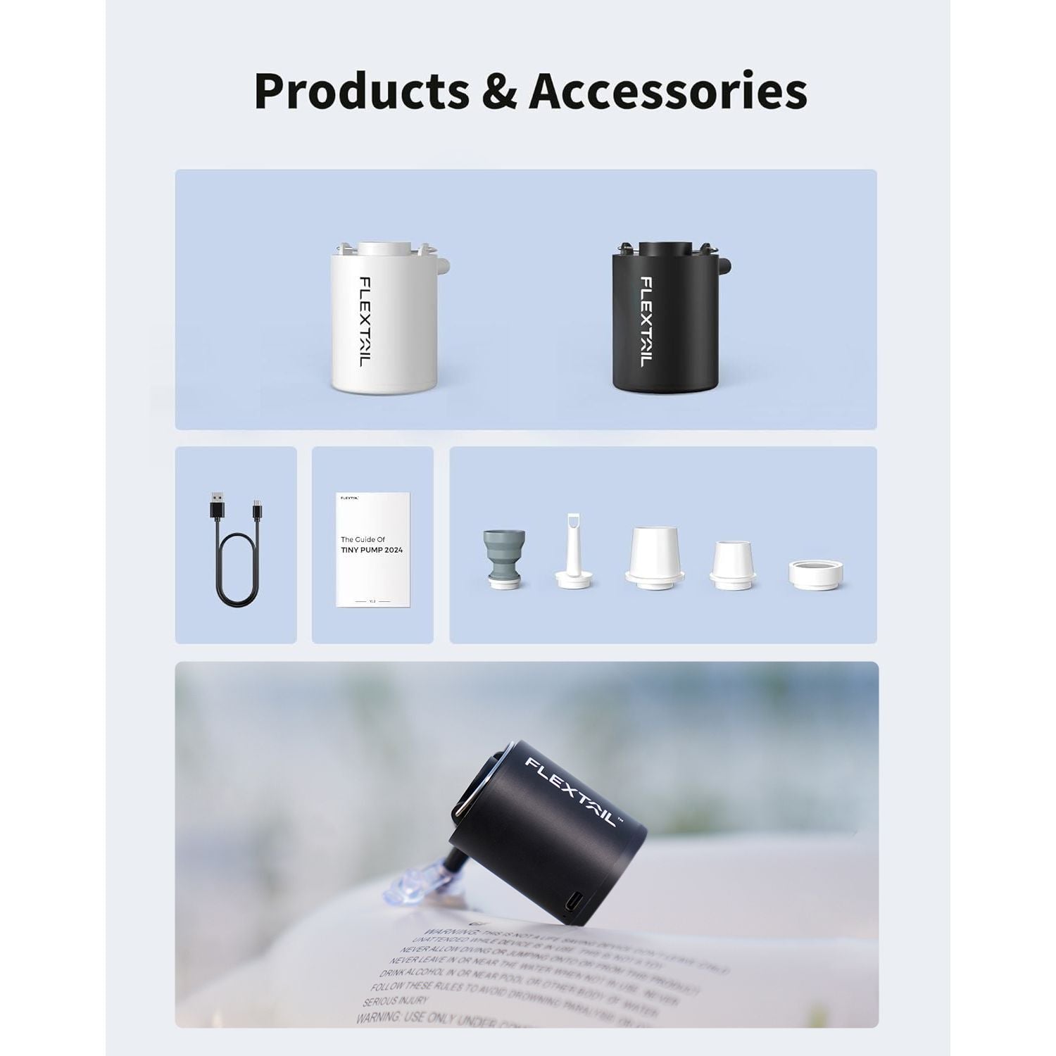 Flextail Tiny Portable Travel Vacuum Pump 2024 - Black