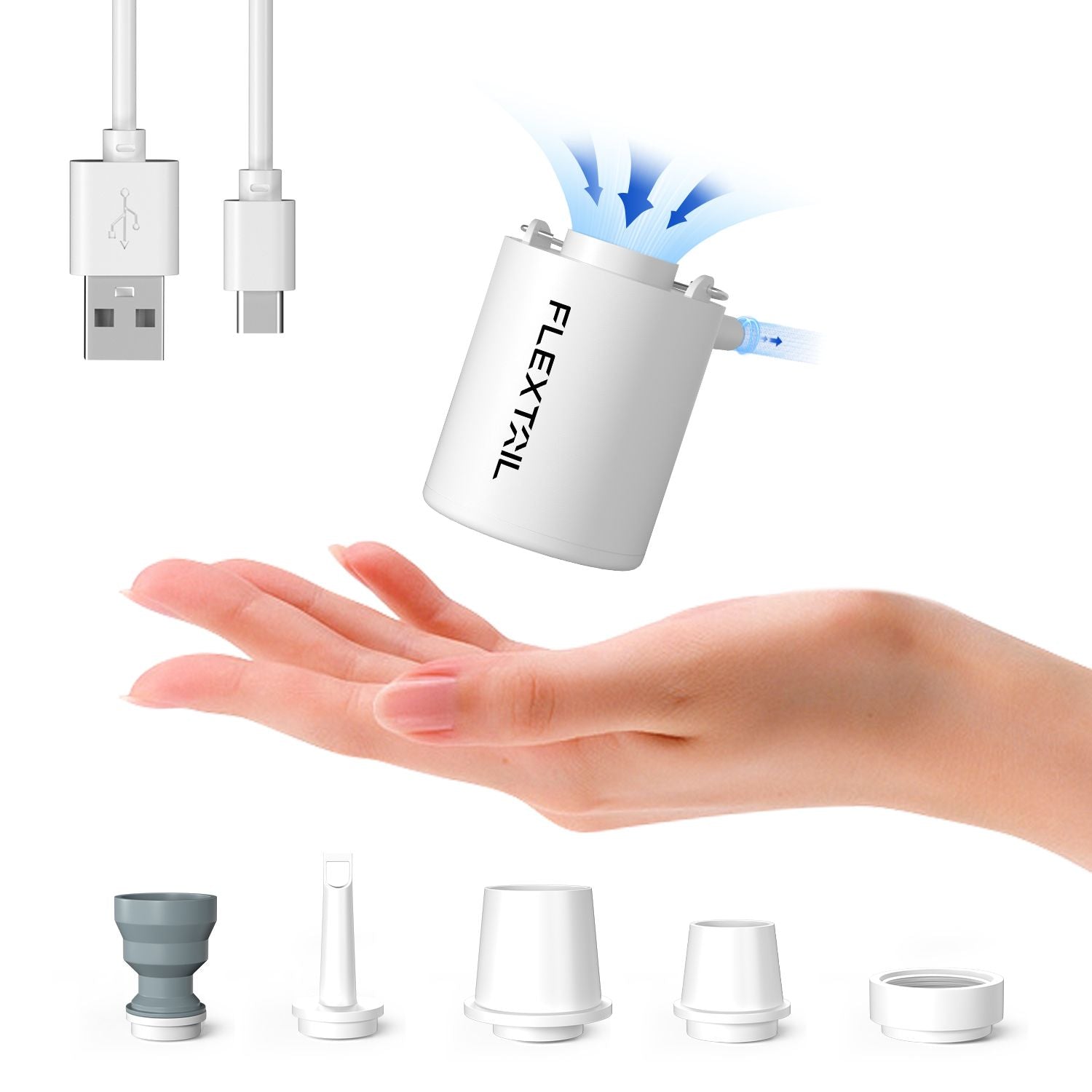 Flextail Tiny Portable Travel Vacuum Pump 2024 - White