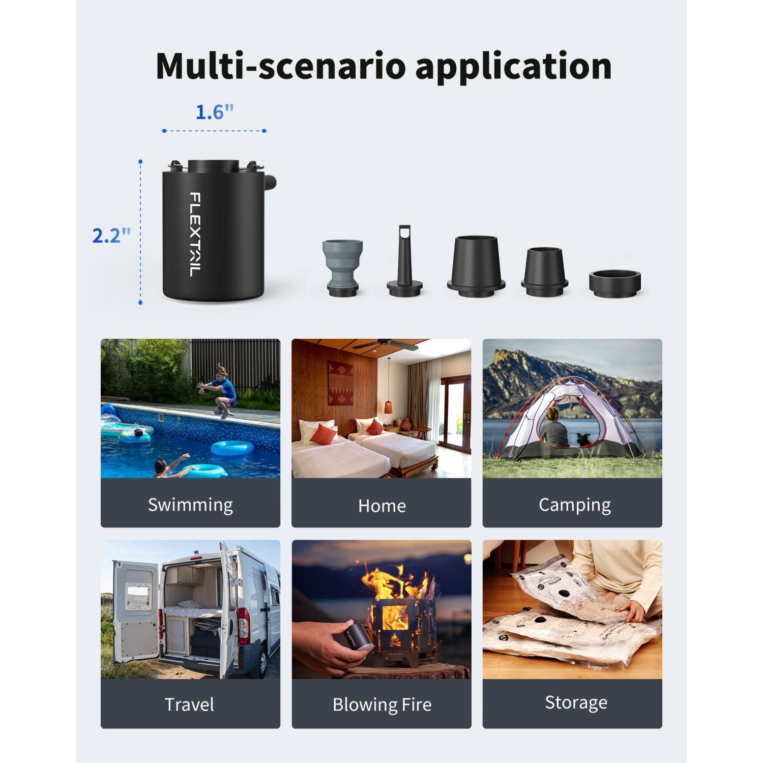 Flextail Tiny Portable Travel Vacuum Pump 2024 - White