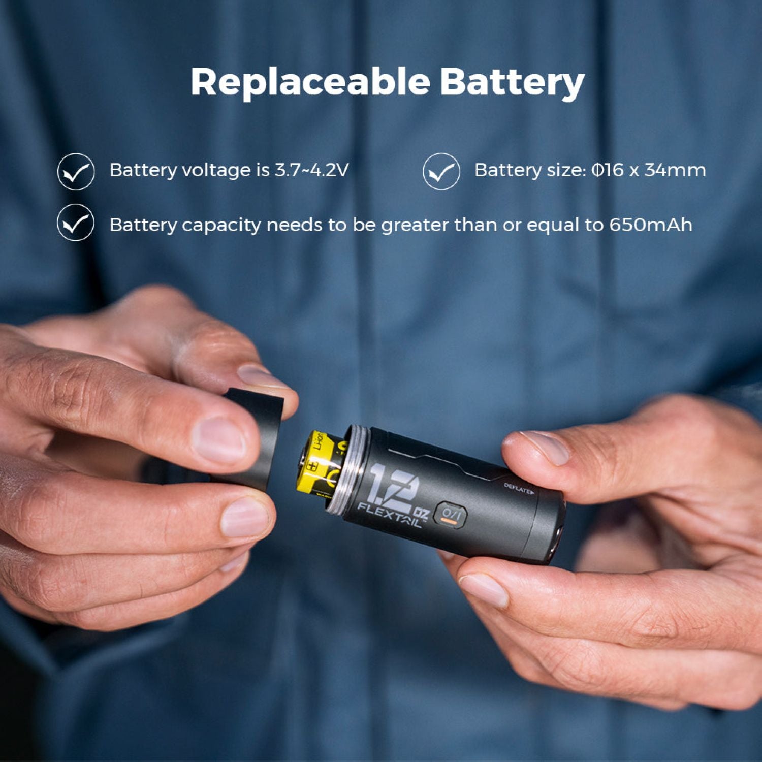 Flextail Zero Portable Travel Vacuum Pump - Black