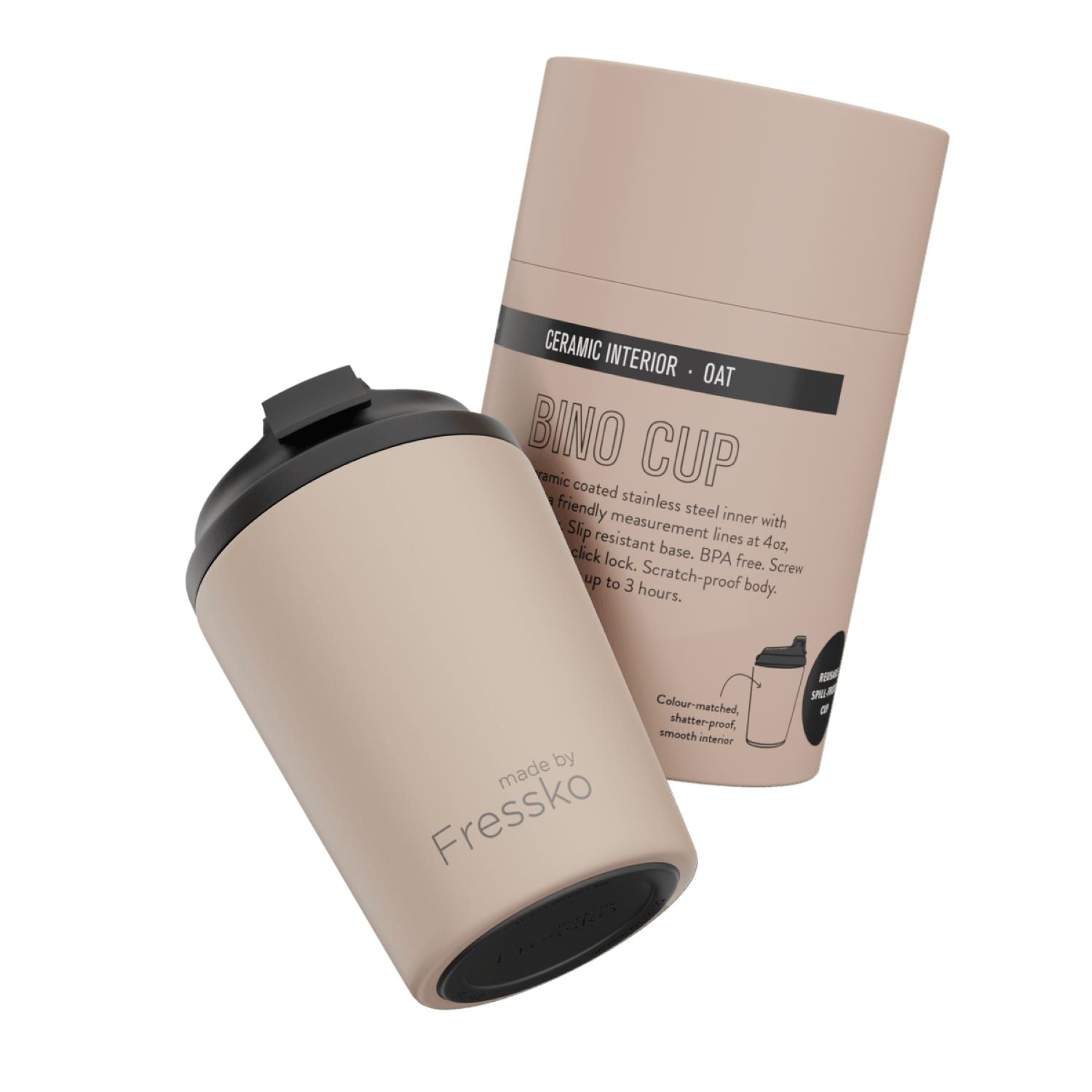 Made By Fressko Bino 8oz Insulated Ceramic Cup - Oat