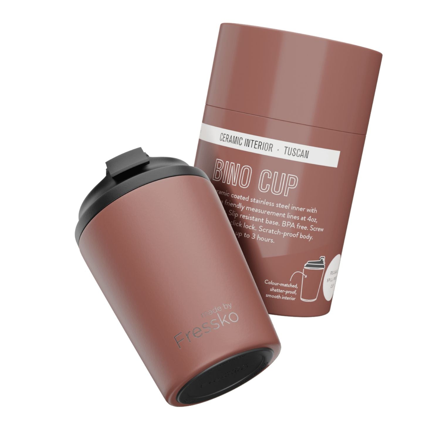 Made By Fressko Bino 8oz Insulated Ceramic Cup - Tuscan