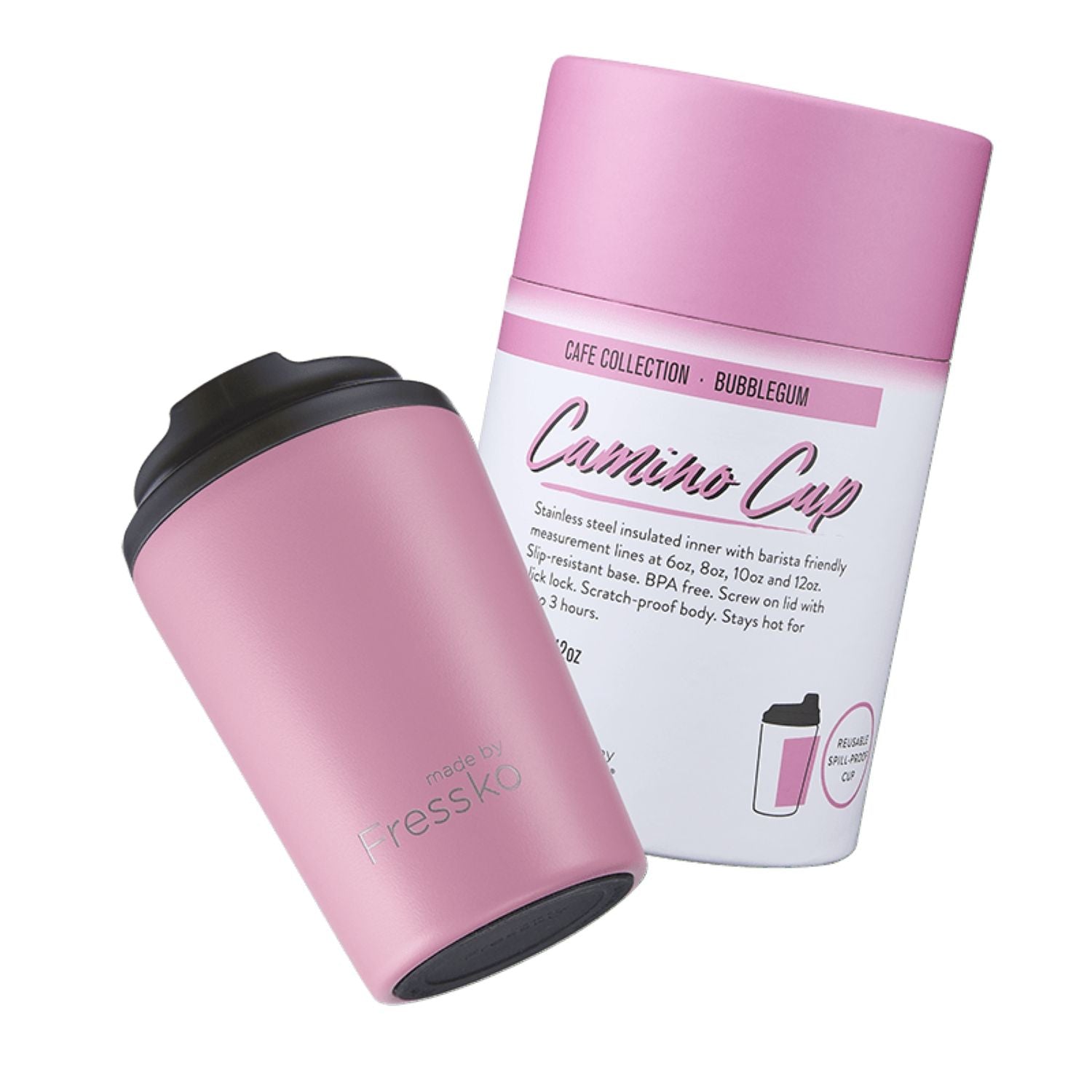 Made By Fressko Camino 12oz Insulated Stainless Steel Cup - Bubblegum