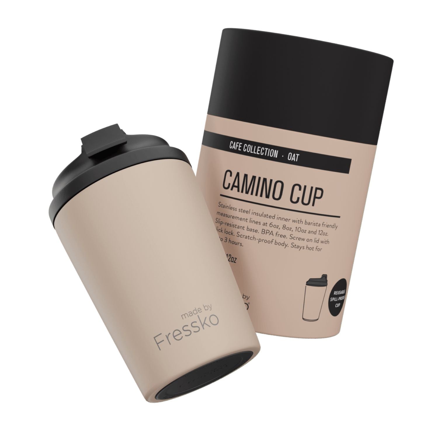 Made By Fressko Camino 12oz Insulated Stainless Steel Cup - Oat