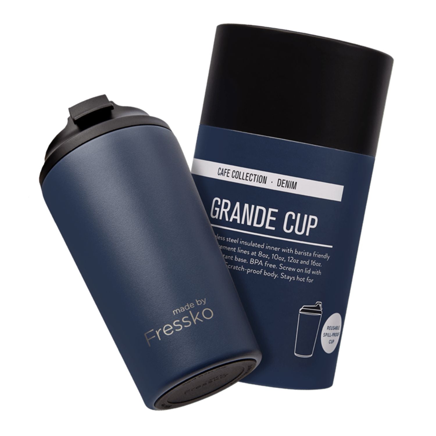 Made By Fressko Grande 16oz Insulated Stainless Steel Cup - Denim