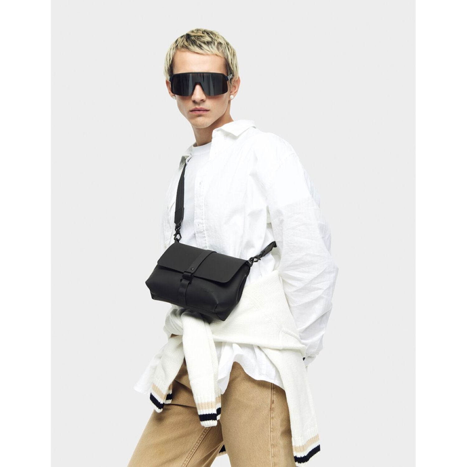 Gaston Luga Splash Crossbody Bag - Black