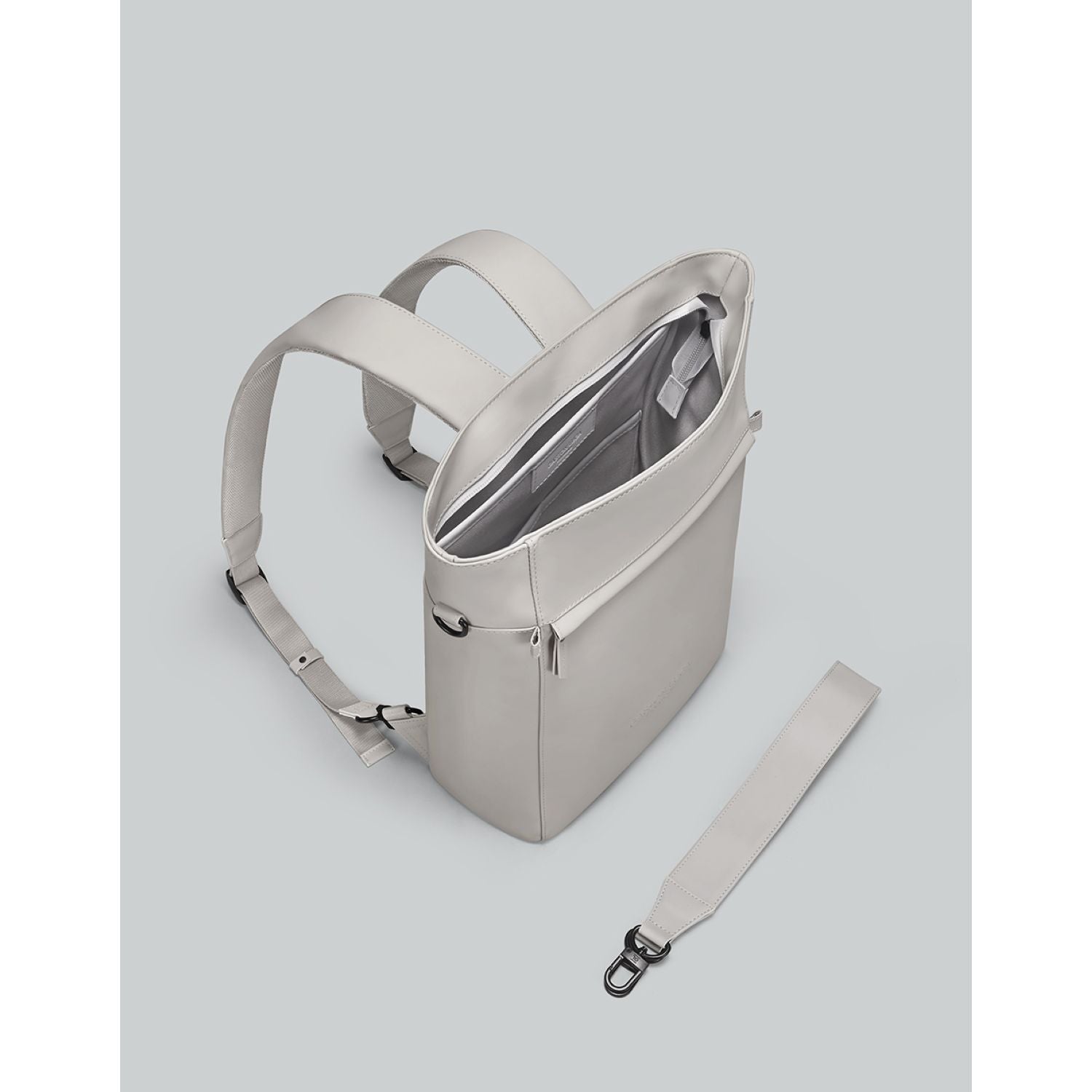 Gaston Luga Tate 2 Way Backpack/Shoulder Bag - Taupe