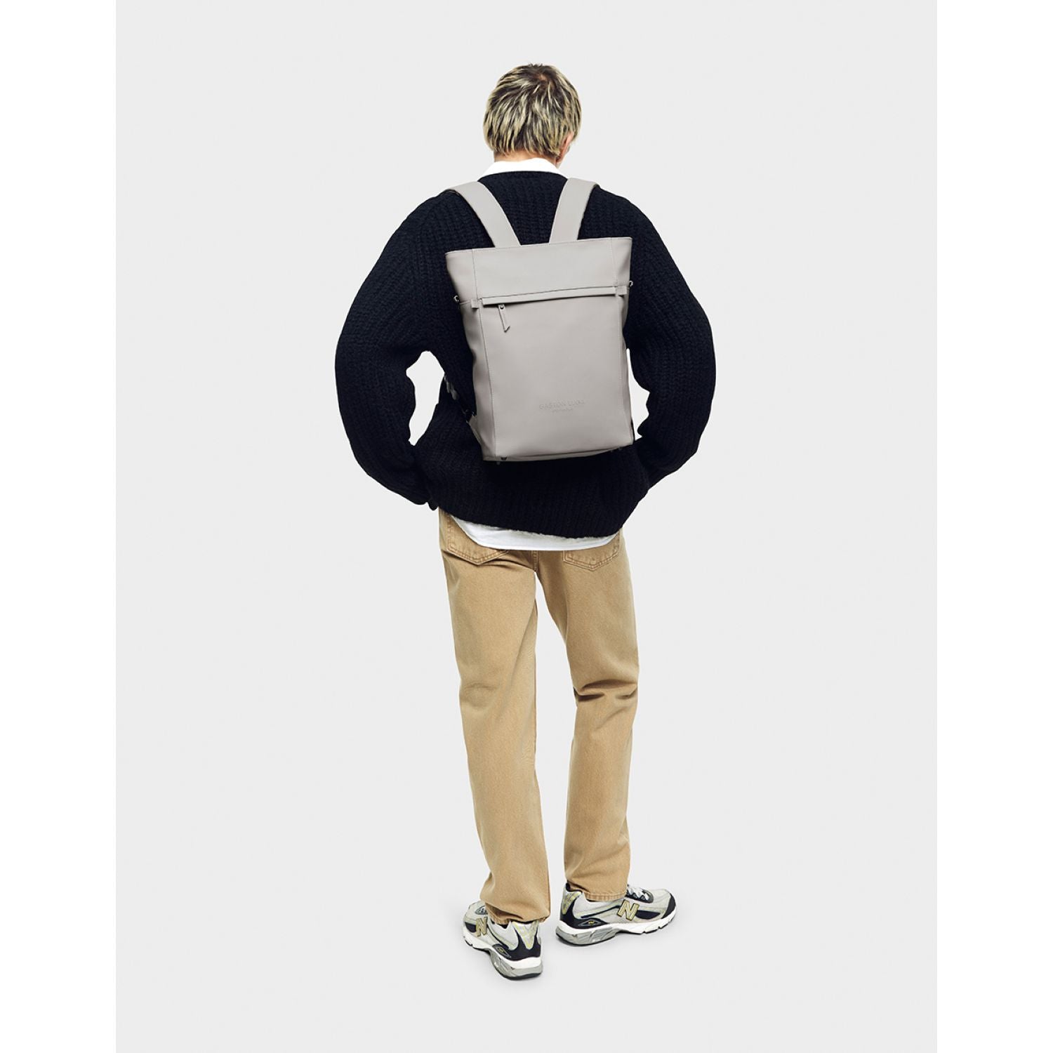 Gaston Luga Tate 2 Way Backpack/Shoulder Bag - Taupe