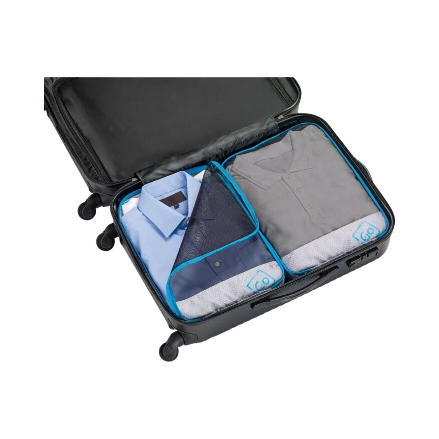 Go Travel Twin Packing Cubes - Blue