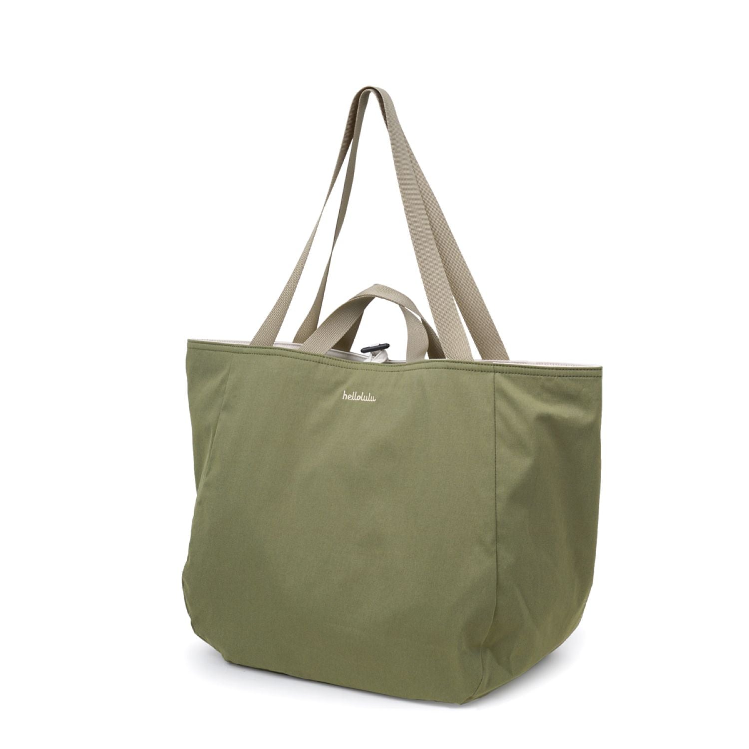 Hellolulu Jake Double Sided 2 Way Tote Recycled (Bright Olive/Linen)