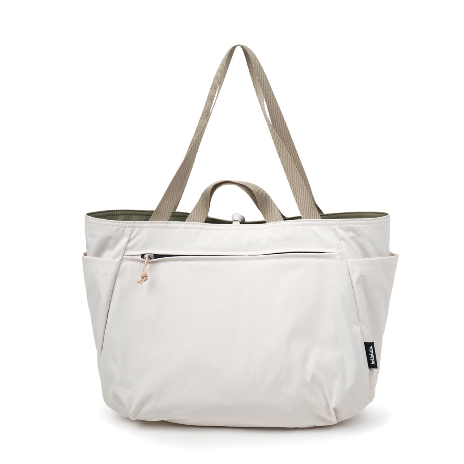 Hellolulu Jake Double Sided 2 Way Tote Recycled (Bright Olive/Linen)