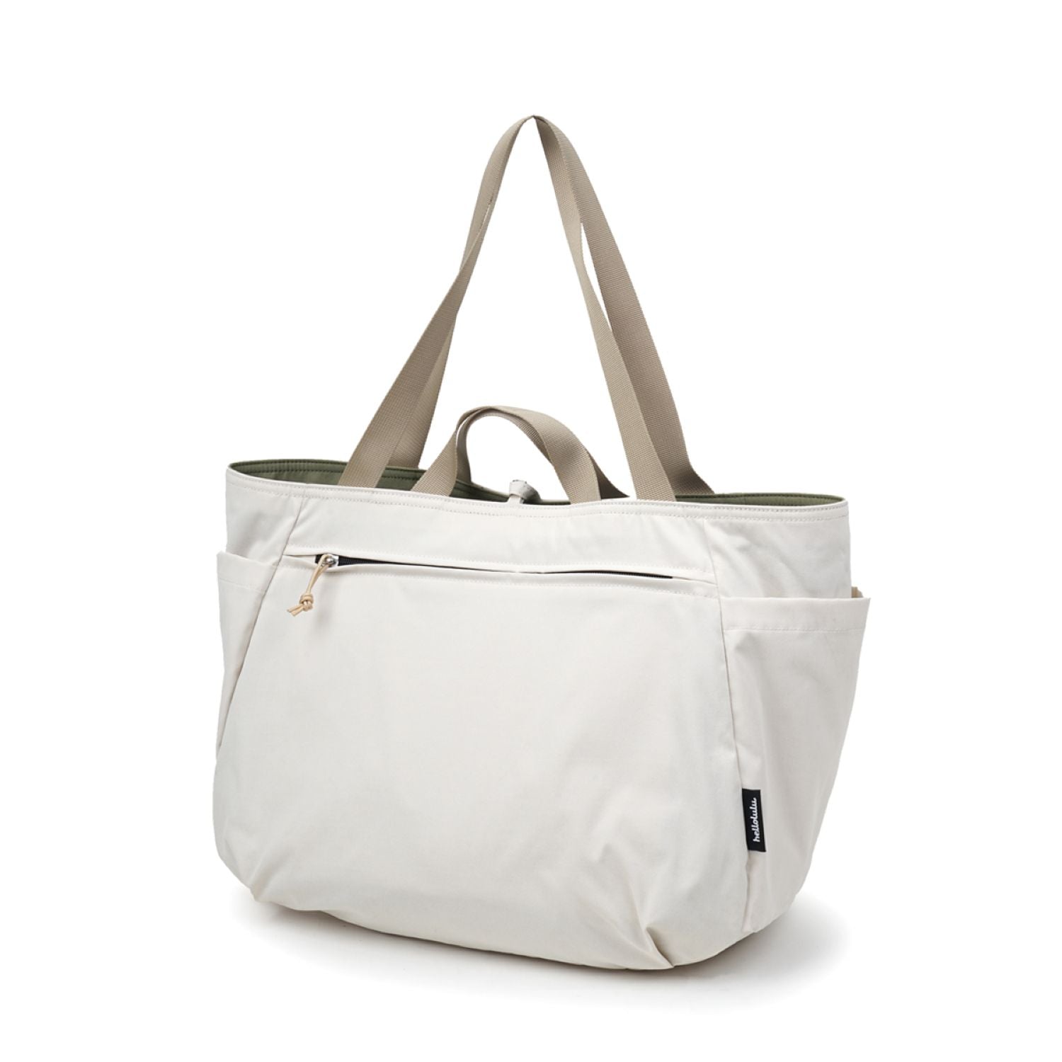 Hellolulu Jake Double Sided 2 Way Tote Recycled (Bright Olive/Linen)