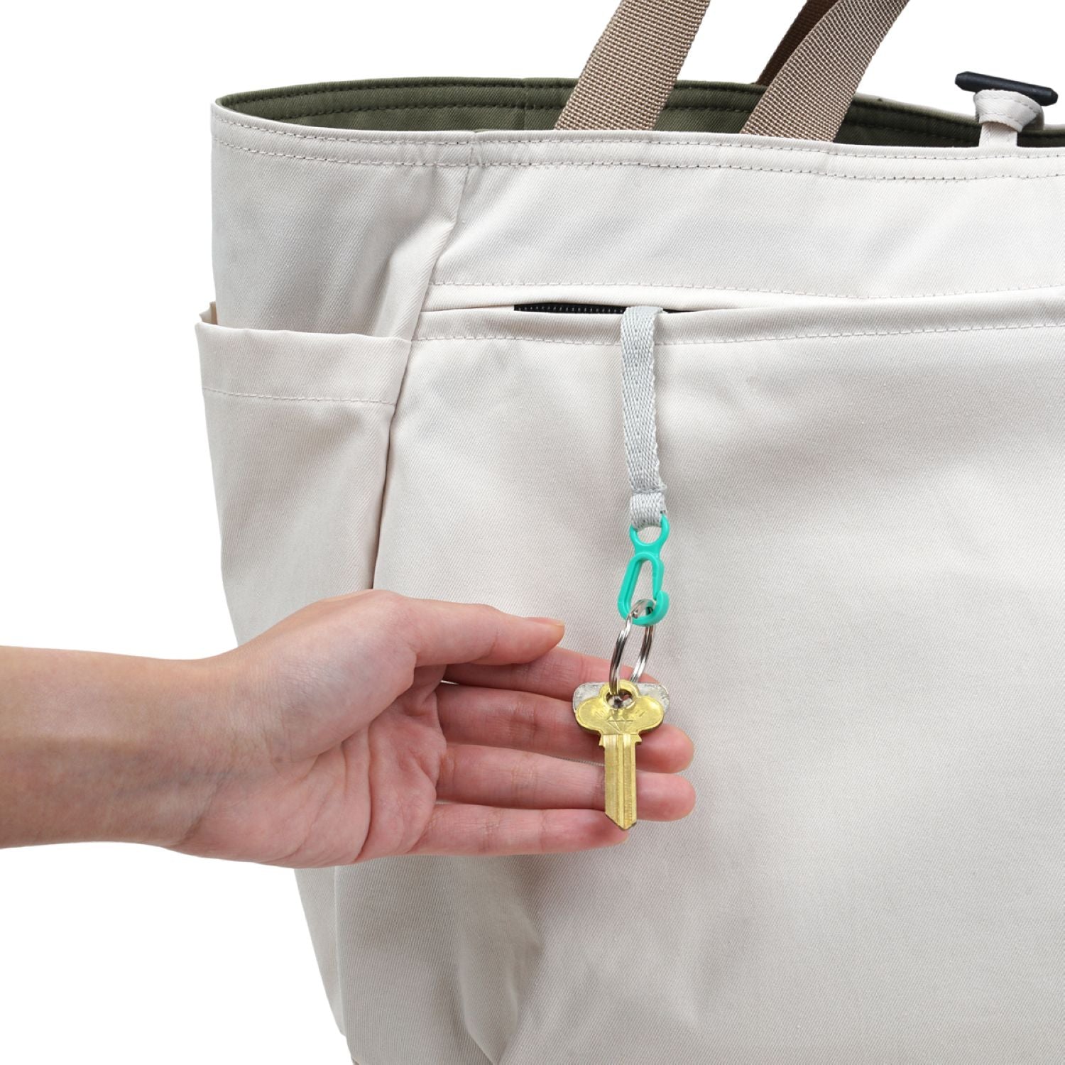 Hellolulu Jake Double Sided 2 Way Tote Recycled (Bright Olive/Linen)
