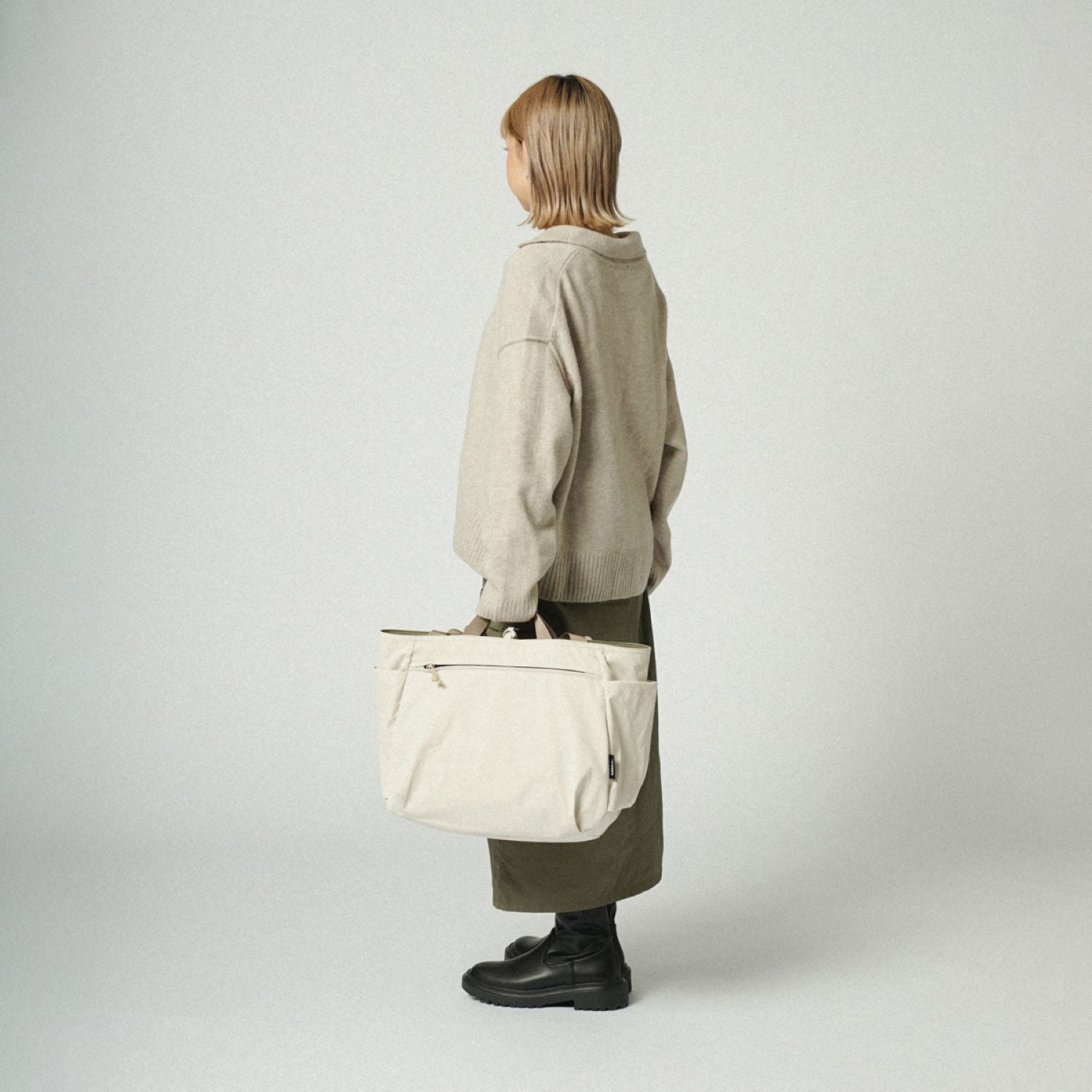 Hellolulu Jake Double Sided 2 Way Tote Recycled (Bright Olive/Linen)