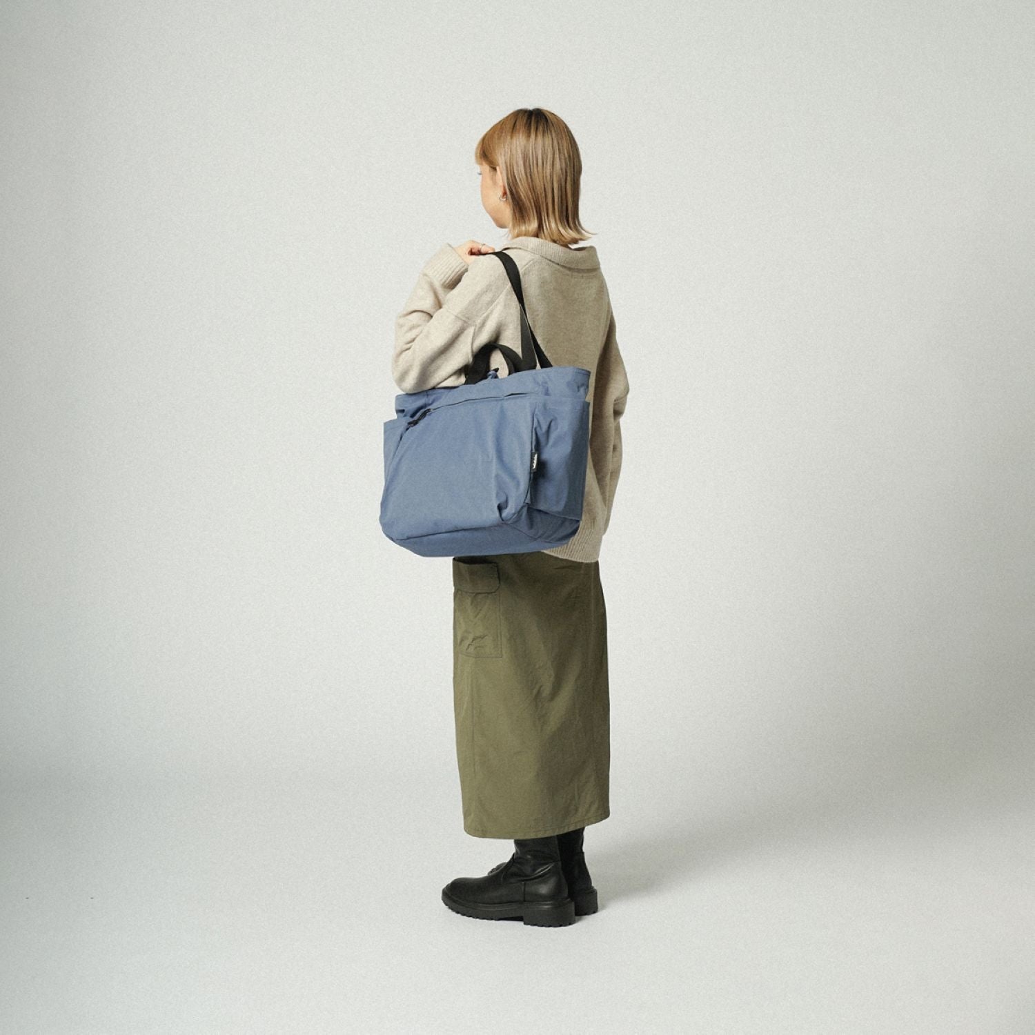 Hellolulu Jake Double Sided 2 Way Tote Recycled (Cloudy Gray/Classic Blue)