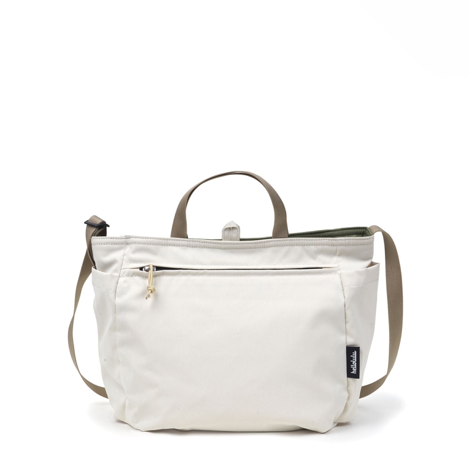 Hellolulu Jolie Double Sided 2 Way Shoulder Bag Recycled (Bright Olive/Linen)