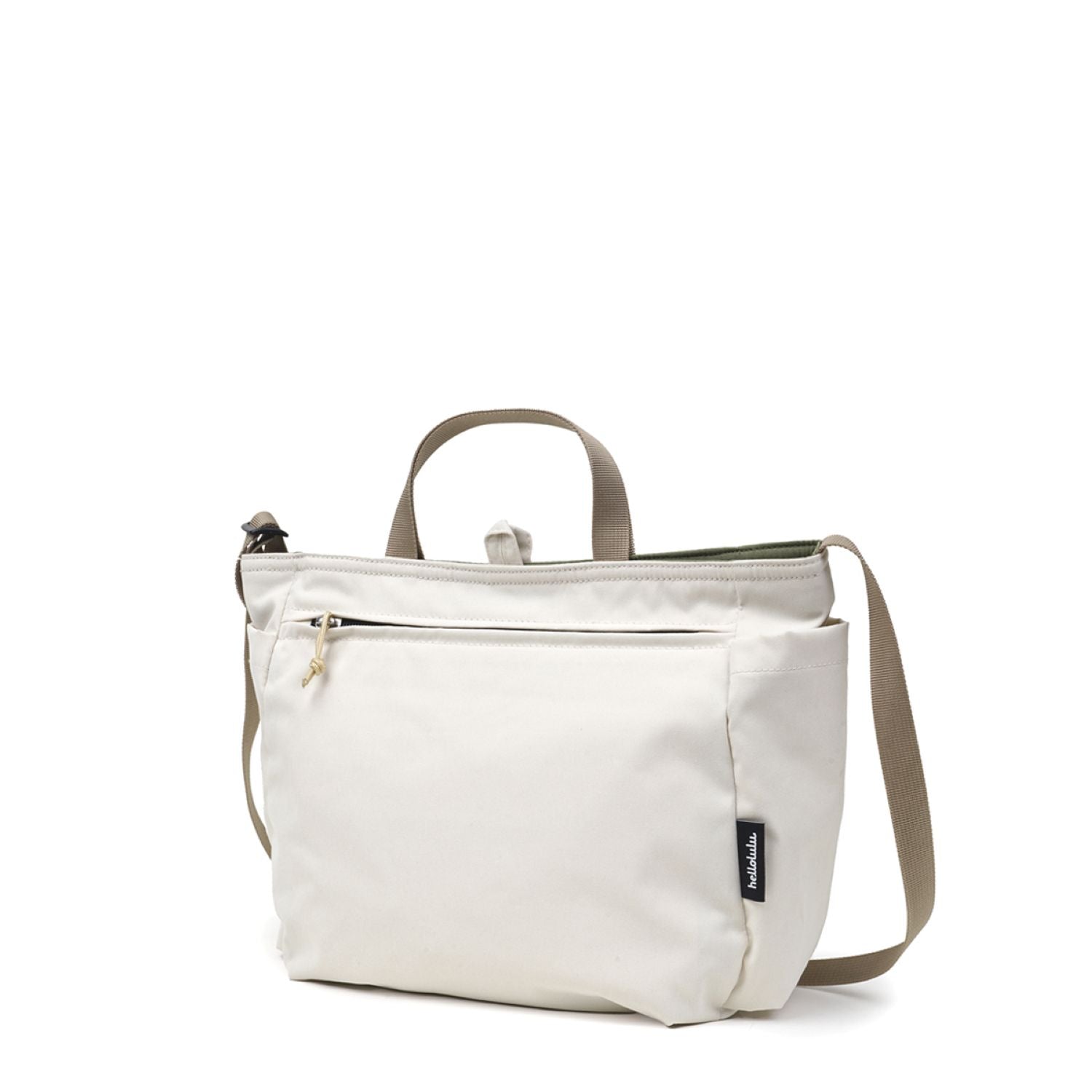 Hellolulu Jolie Double Sided 2 Way Shoulder Bag Recycled (Bright Olive/Linen)