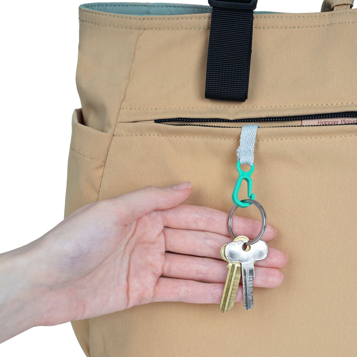 Hellolulu Jonna Double Sided Versatile Tote Recycled (Pale Teal/Clay Khaki)