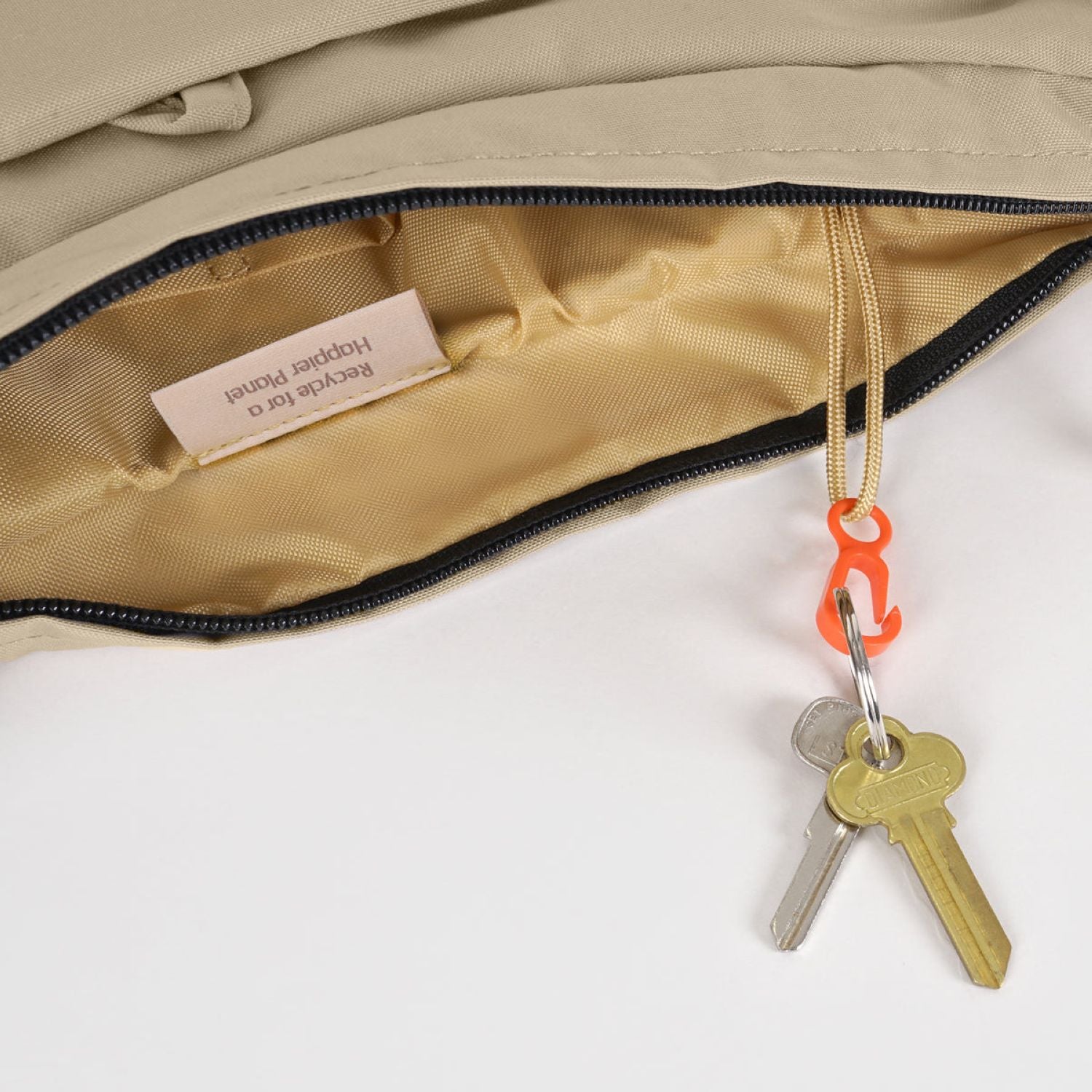 Hellolulu Lucas Wide Zip Shoulder Bag (Fog Khaki)