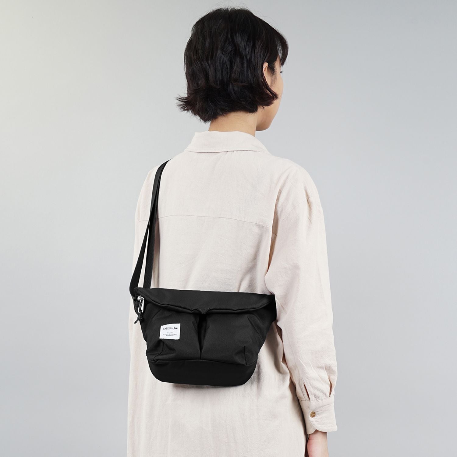 Hellolulu Mini Kasen All Day Shoulder Bag (Black)