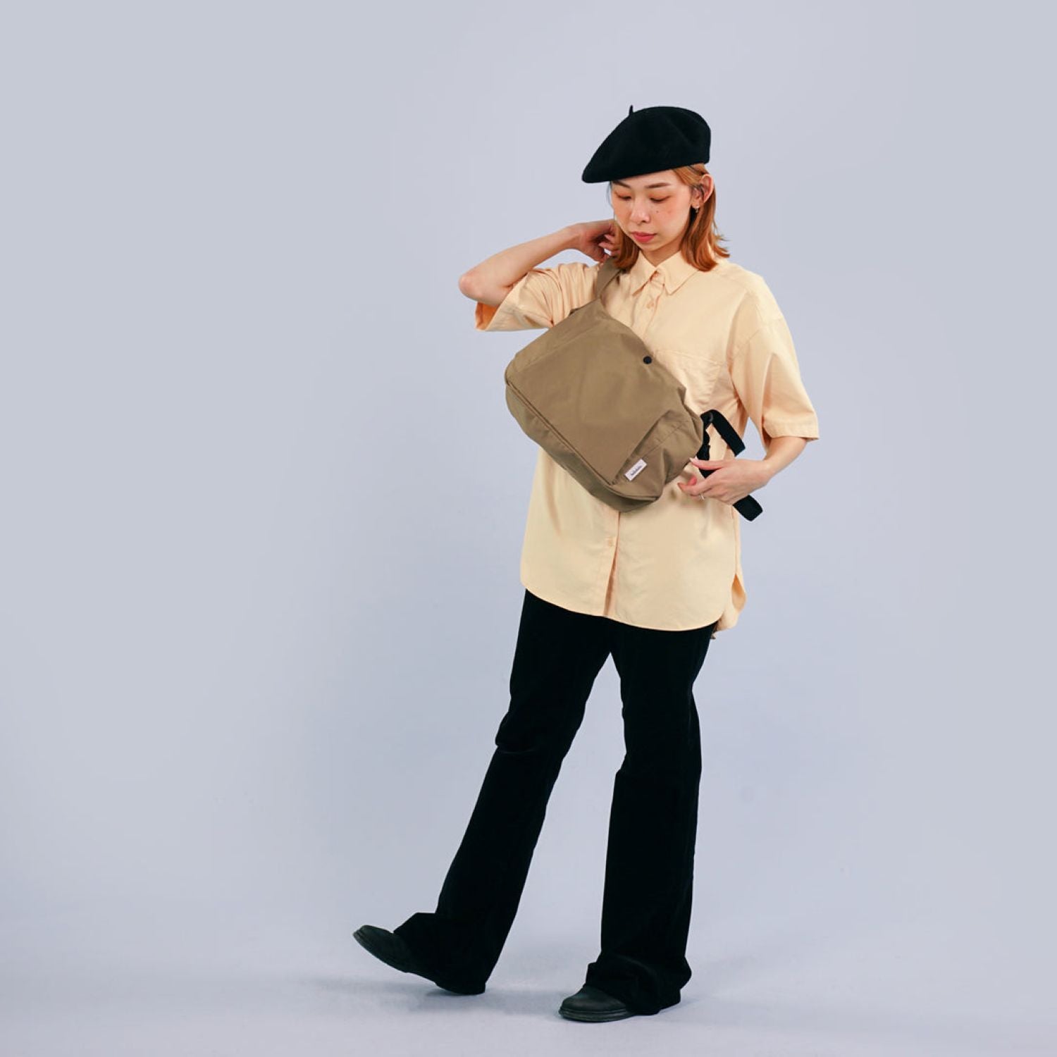 Hellolulu Nick 2 Way Drawstring Shoulder Bag (Frosted Almond)