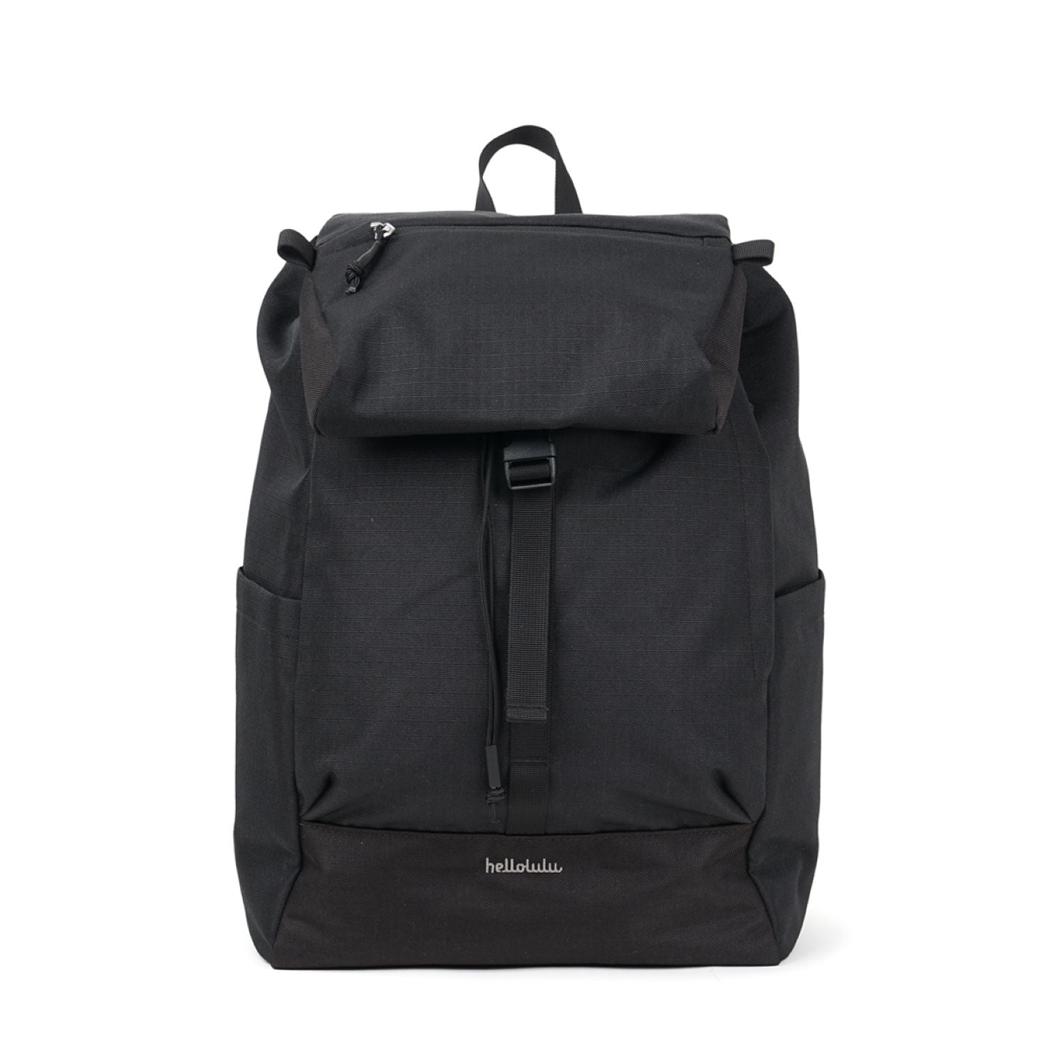 Hellolulu Saro Utility Flap Backpack M Recycled (Charcoal Black) – The ...