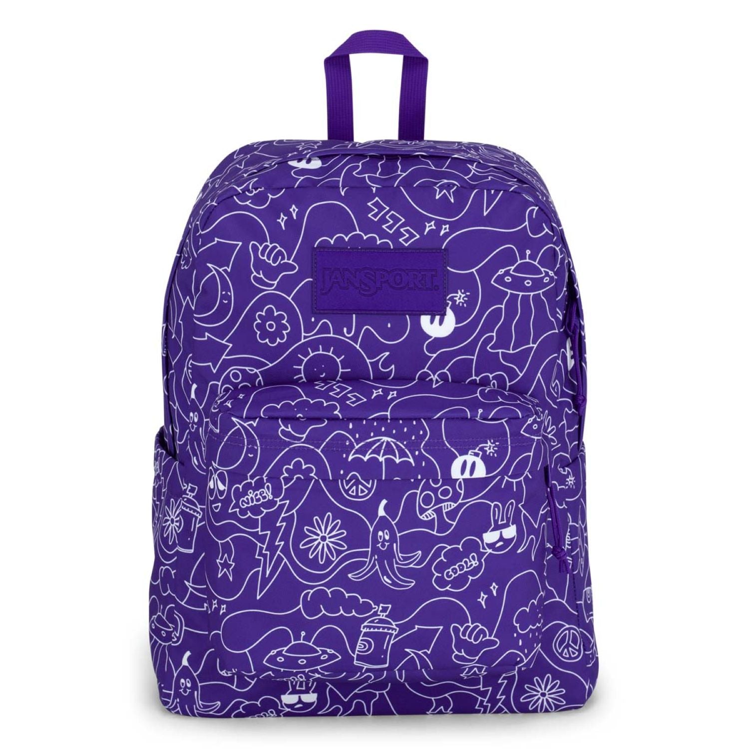 Jansport Superbreak Plus Backpack - Dub Doodle Purple