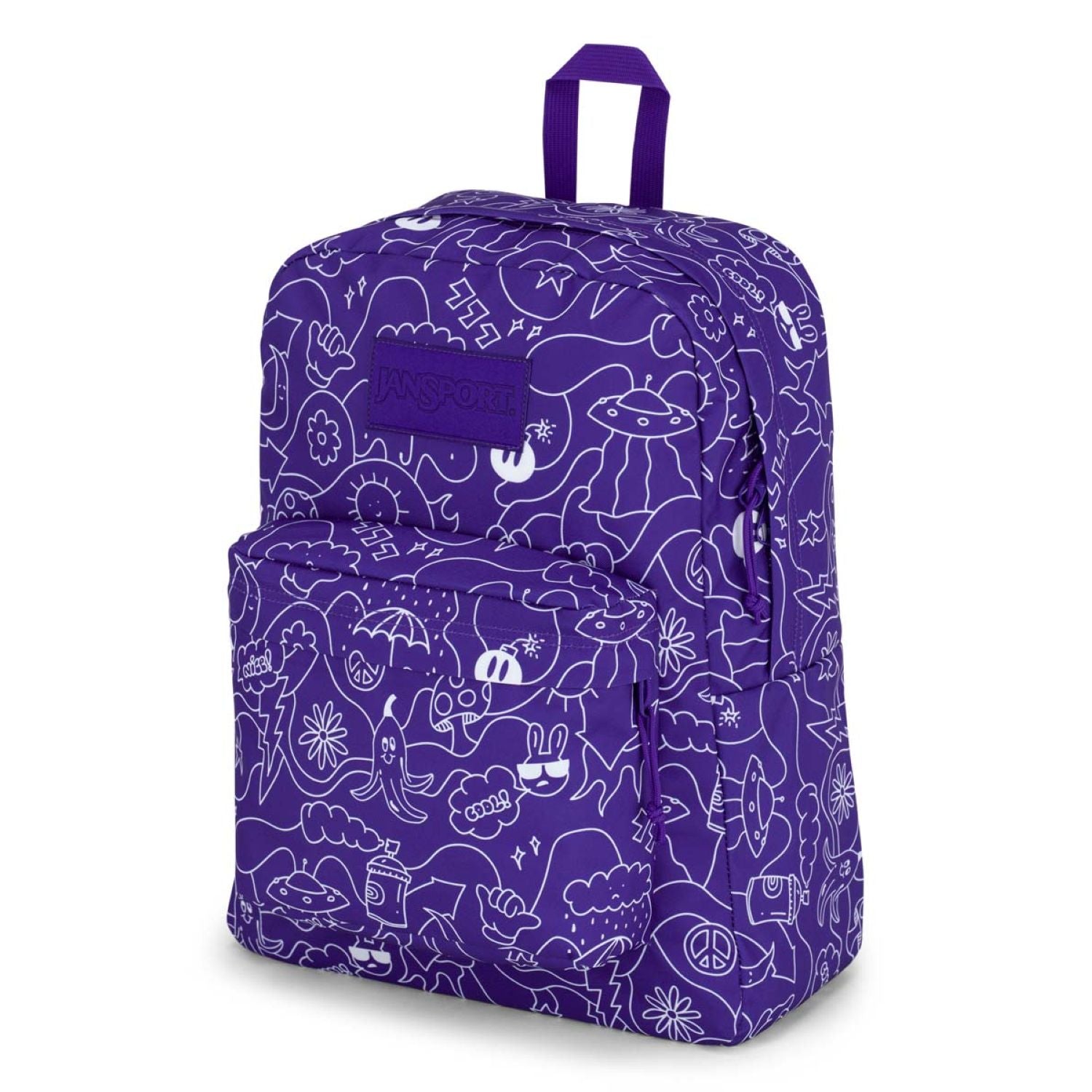 Jansport Superbreak Plus Backpack - Dub Doodle Purple