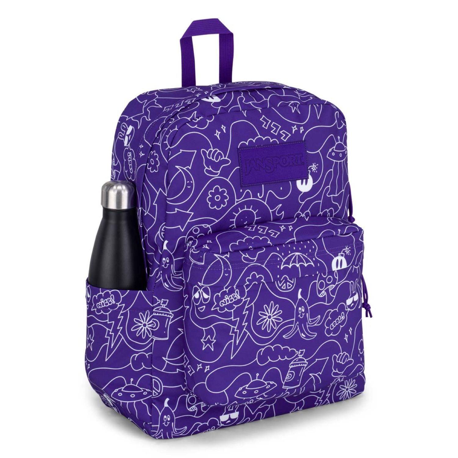 Jansport Superbreak Plus Backpack - Dub Doodle Purple