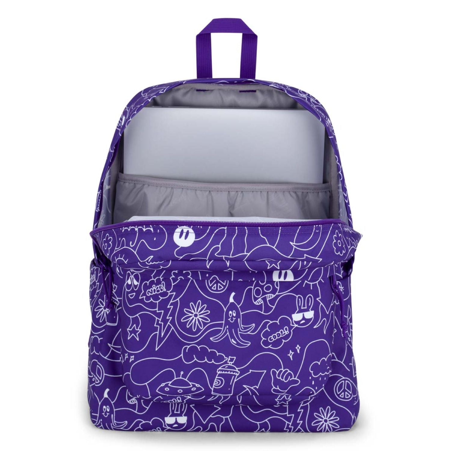 Jansport Superbreak Plus Backpack - Dub Doodle Purple