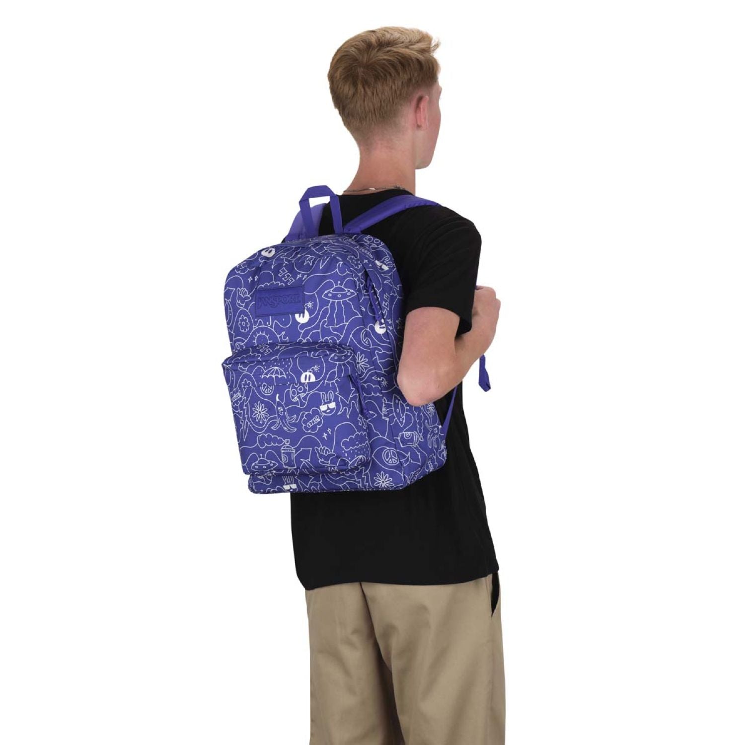 Jansport Superbreak Plus Backpack - Dub Doodle Purple