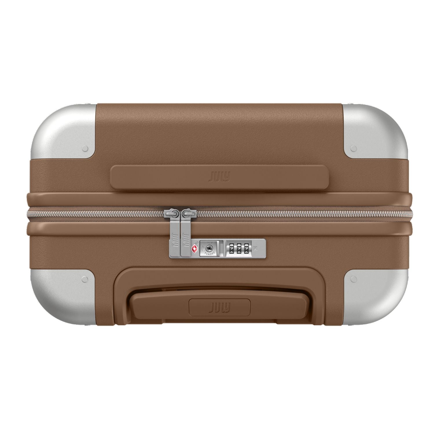 July Carry On Original Polycarbonate 21" Luggage With Power Bank & USB/USB-C Cable - Toffee