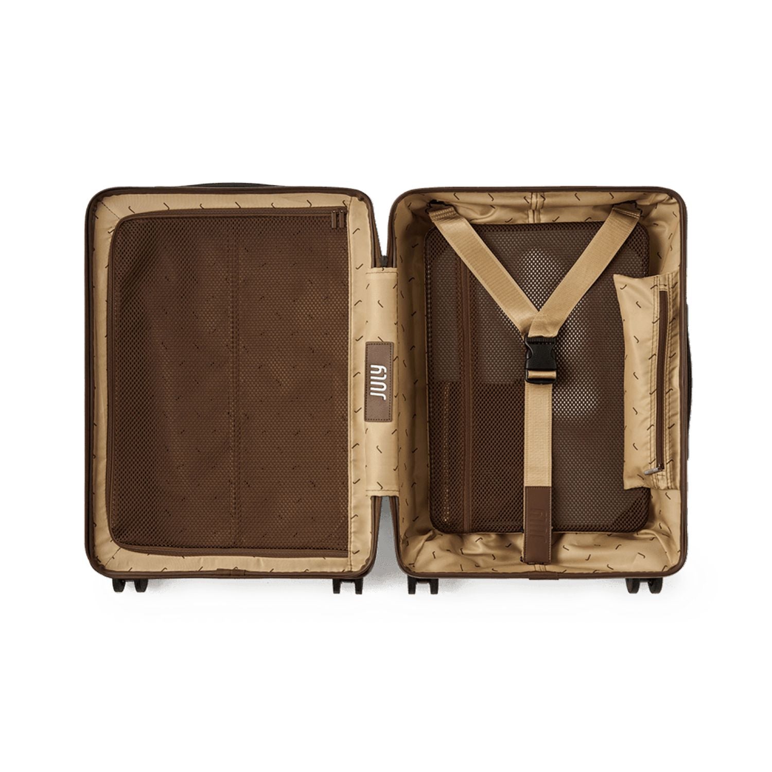 July Carry On Original Polycarbonate 21" Luggage With Power Bank & Usb/Usb-C Cable (Limited Edition) - Dark Brown