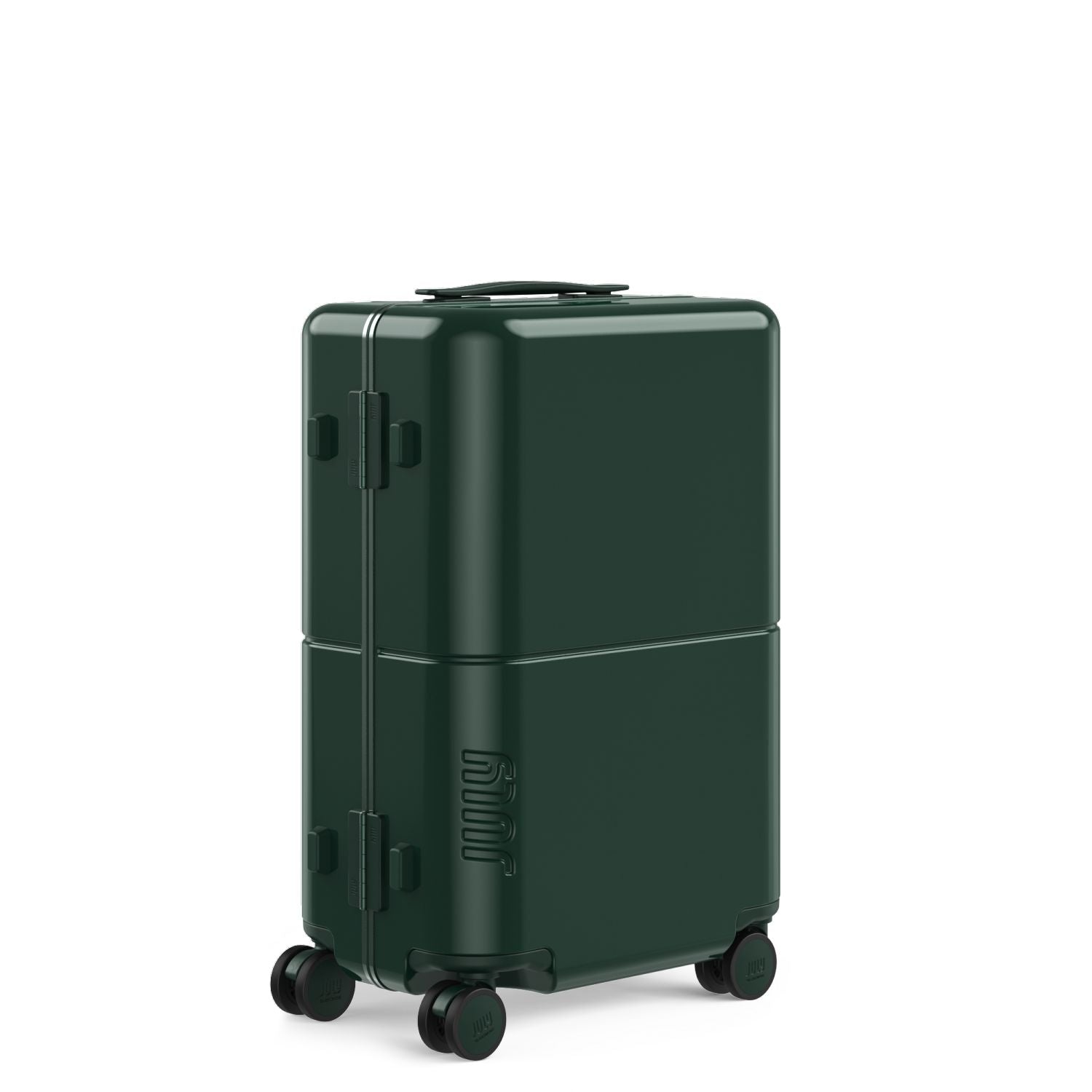 July Carry On Trunk Polycarbonate 21" Luggage With Fast Charge Usb-C Cable - Forest