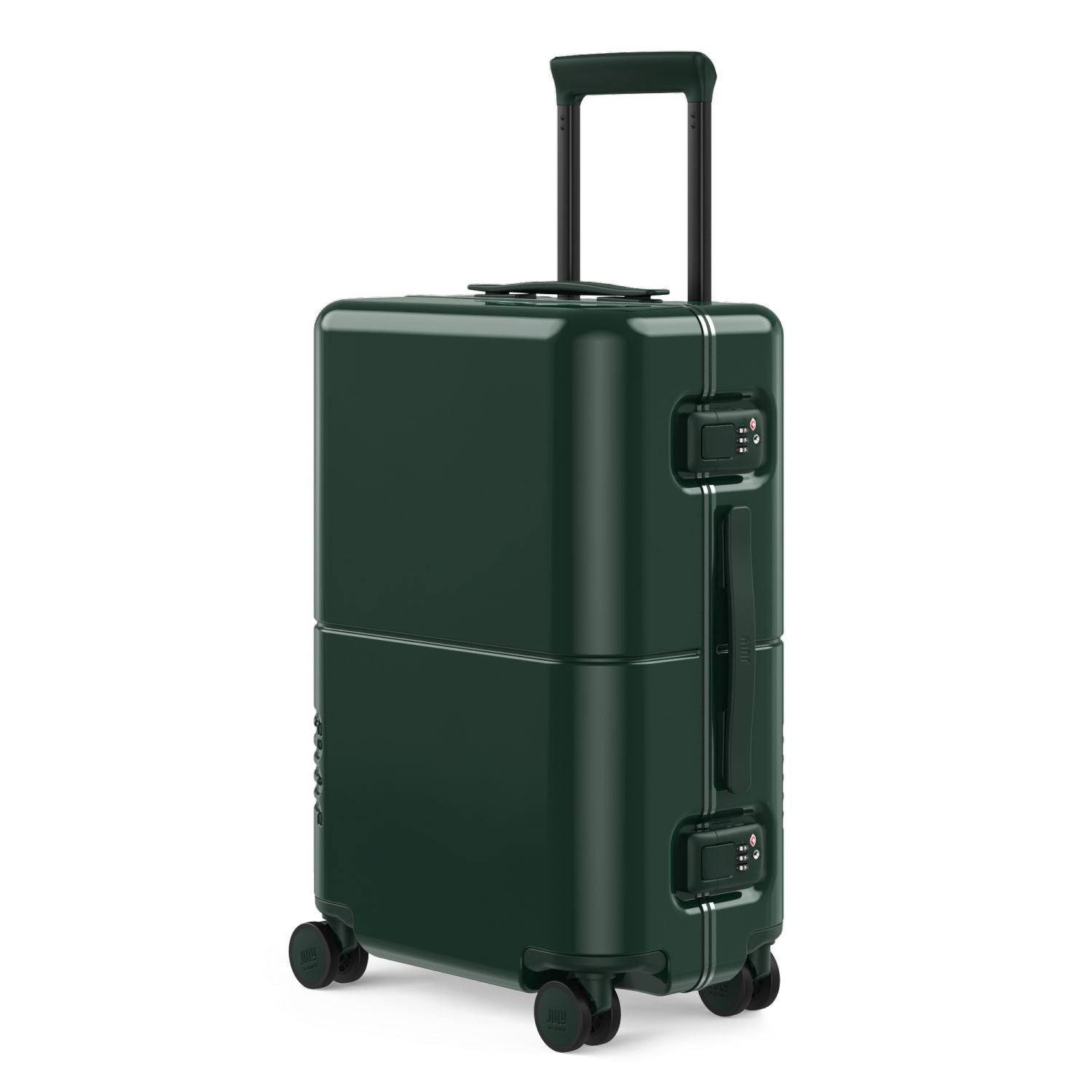 July Carry On Trunk Polycarbonate 21" Luggage With Fast Charge Usb-C Cable - Forest