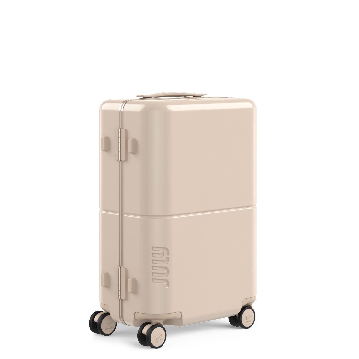 July Carry On Trunk Polycarbonate 21" Luggage With Fast Charge Usb-C Cable - Sand