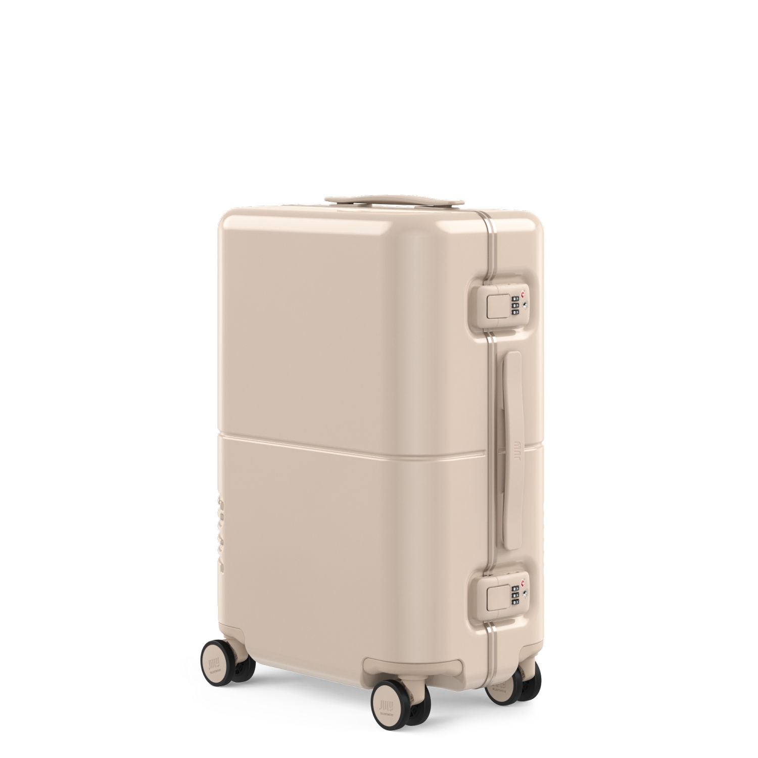 July Carry On Trunk Polycarbonate 21" Luggage With Fast Charge Usb-C Cable - Sand