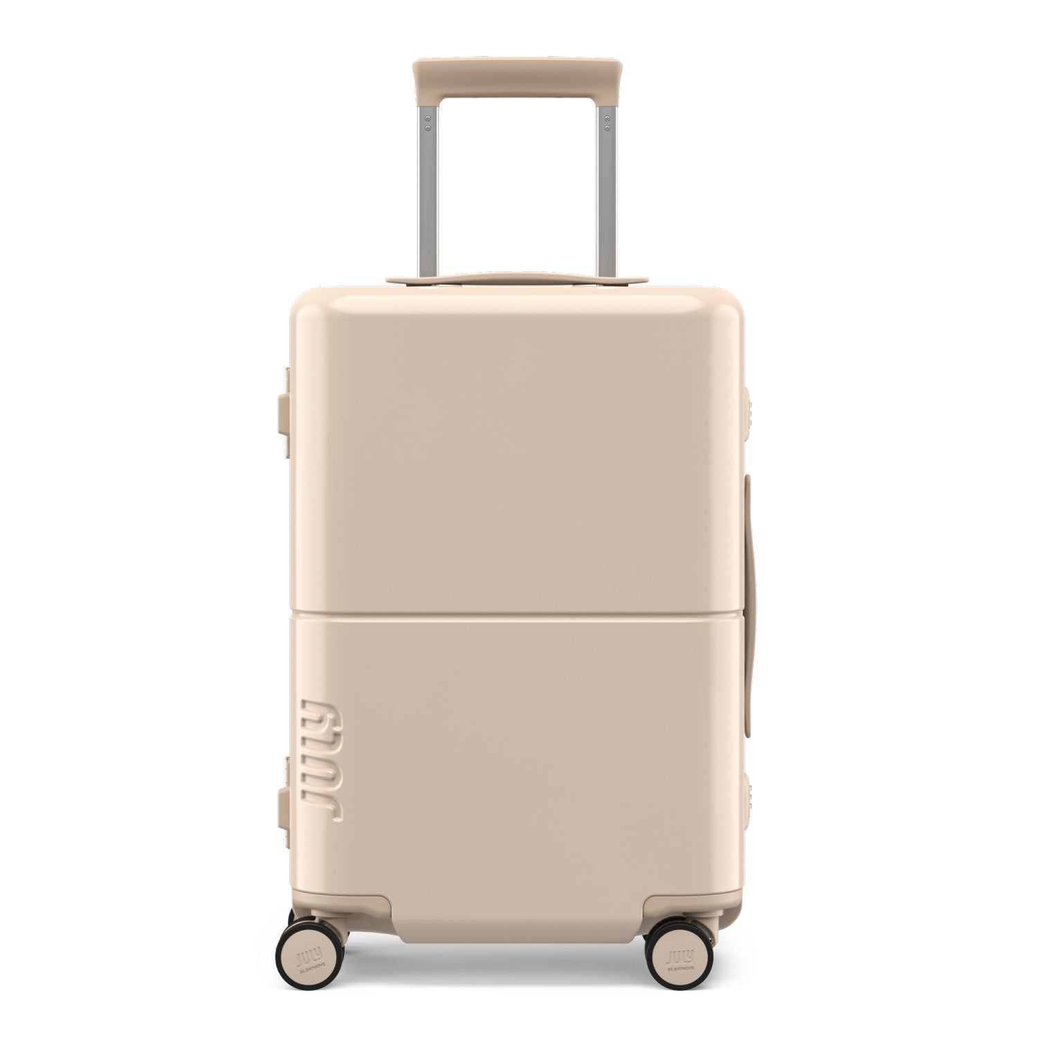 July Carry On Trunk Polycarbonate 21" Luggage With Fast Charge Usb-C Cable - Sand