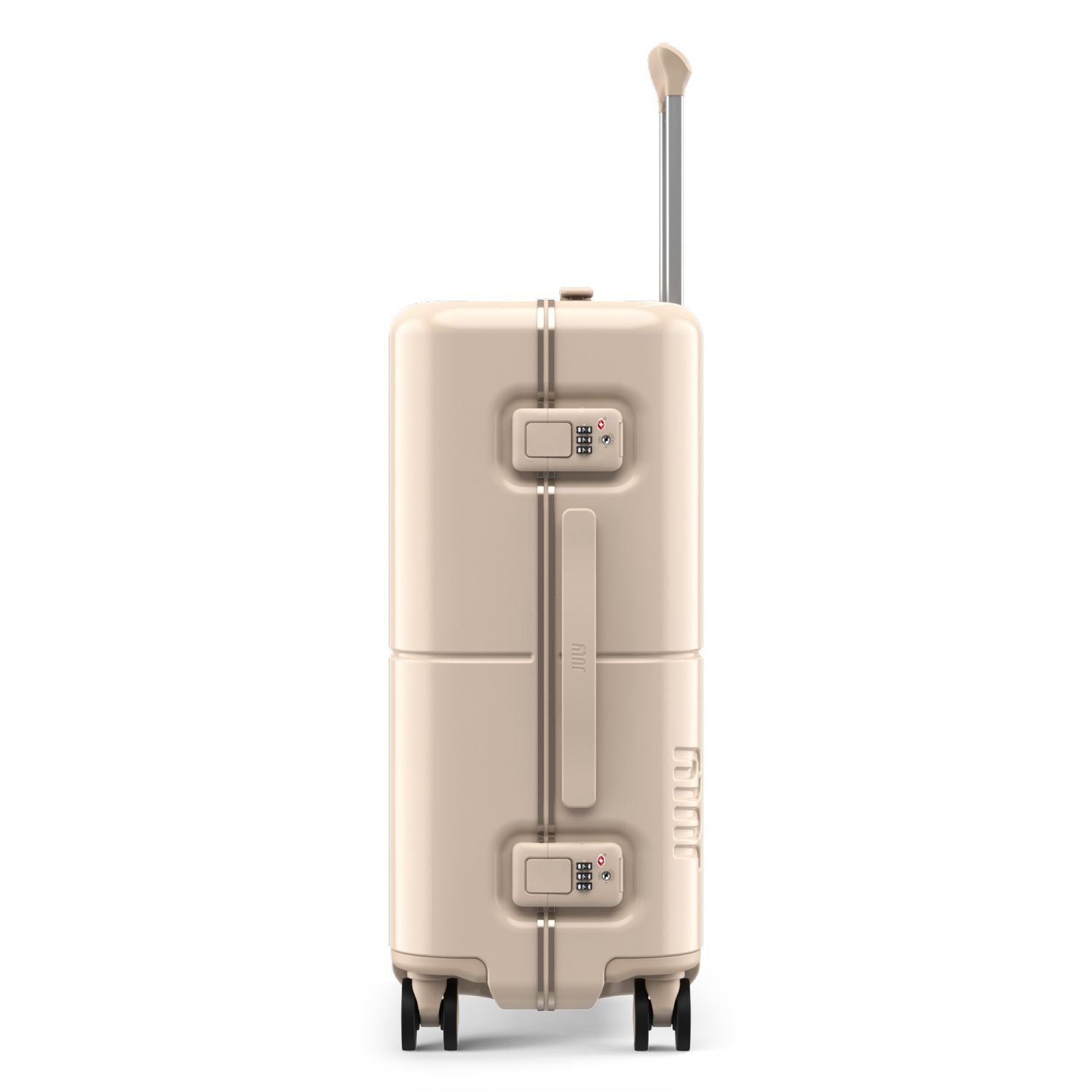 July Carry On Trunk Polycarbonate 21" Luggage With Fast Charge Usb-C Cable - Sand