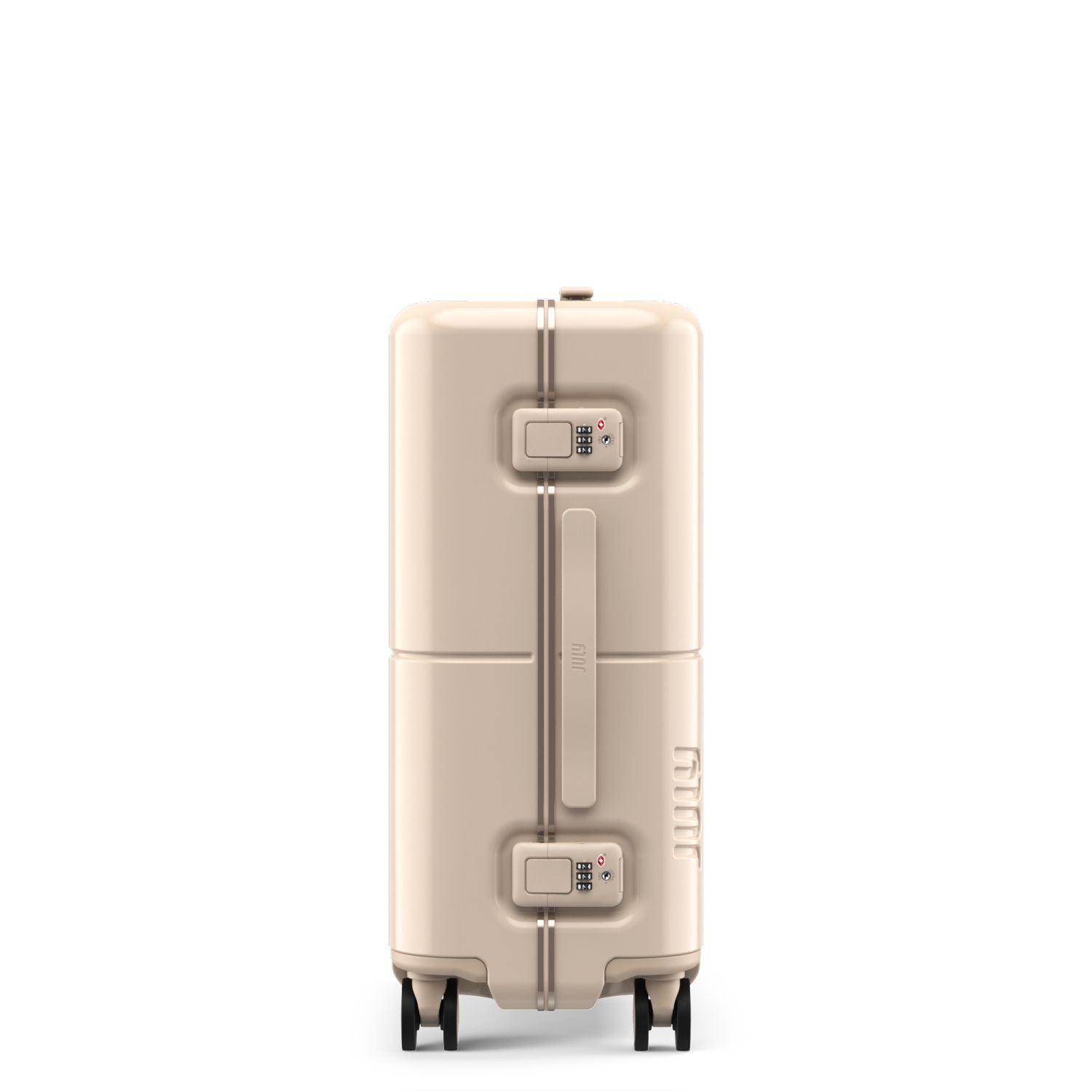 July Carry On Trunk Polycarbonate 21" Luggage With Fast Charge Usb-C Cable - Sand