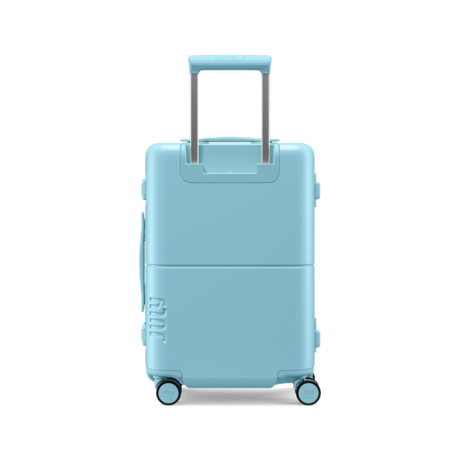 July Carry On Trunk Polycarbonate 21" Luggage With Fast Charge Usb-C Cable - Coastal Blue