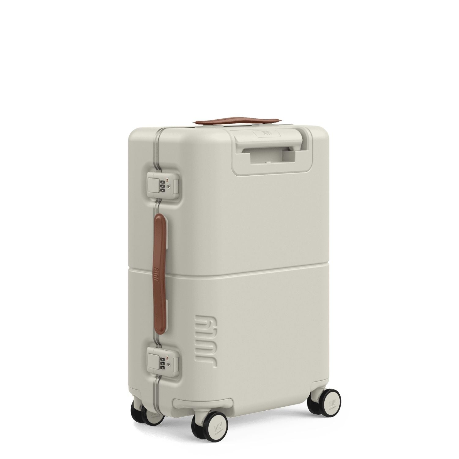 July Carry On Trunk Polycarbonate 21" Luggage With Fast Charge Usb-C  Cable - Cream