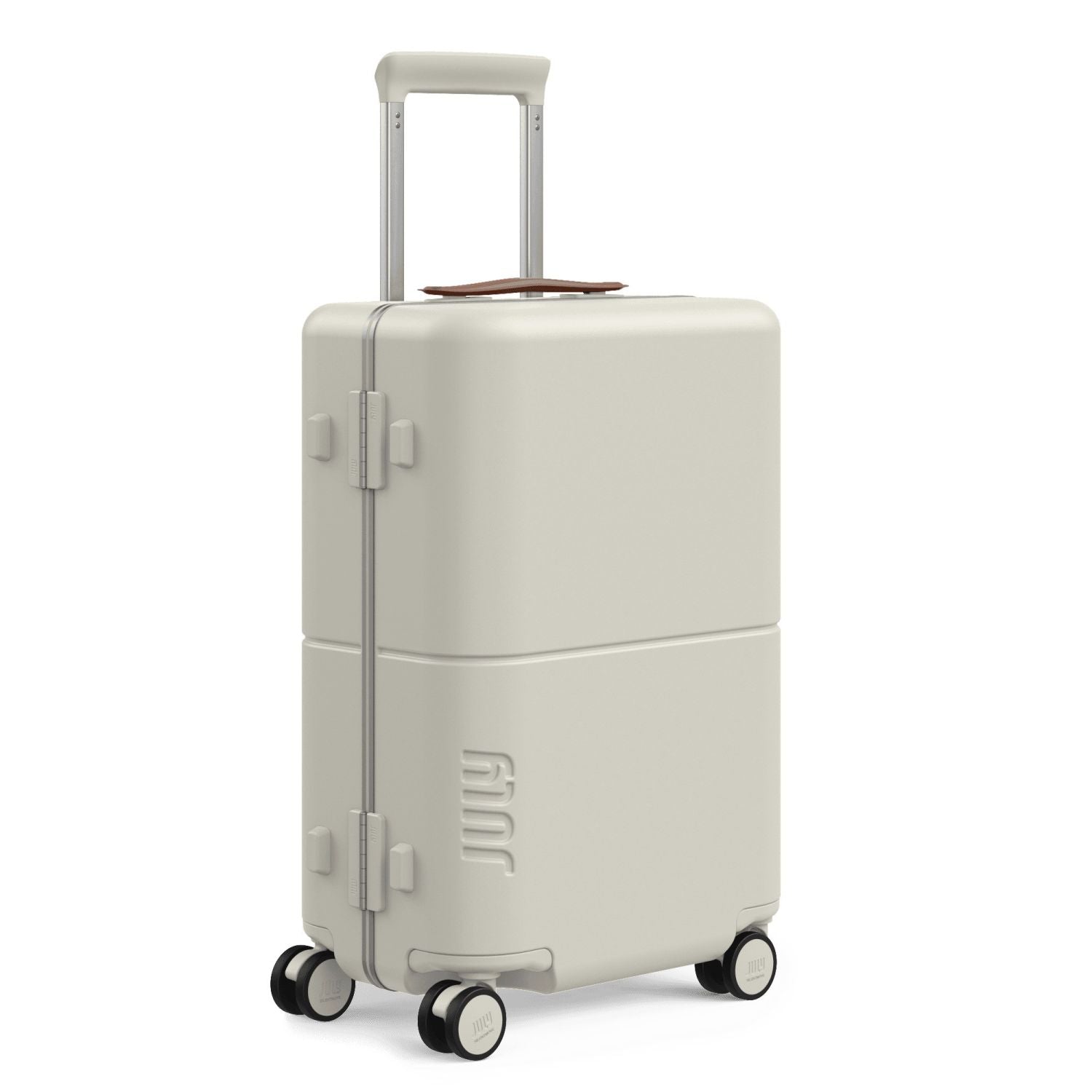 July Carry On Trunk Polycarbonate 21" Luggage With Fast Charge Usb-C  Cable - Cream